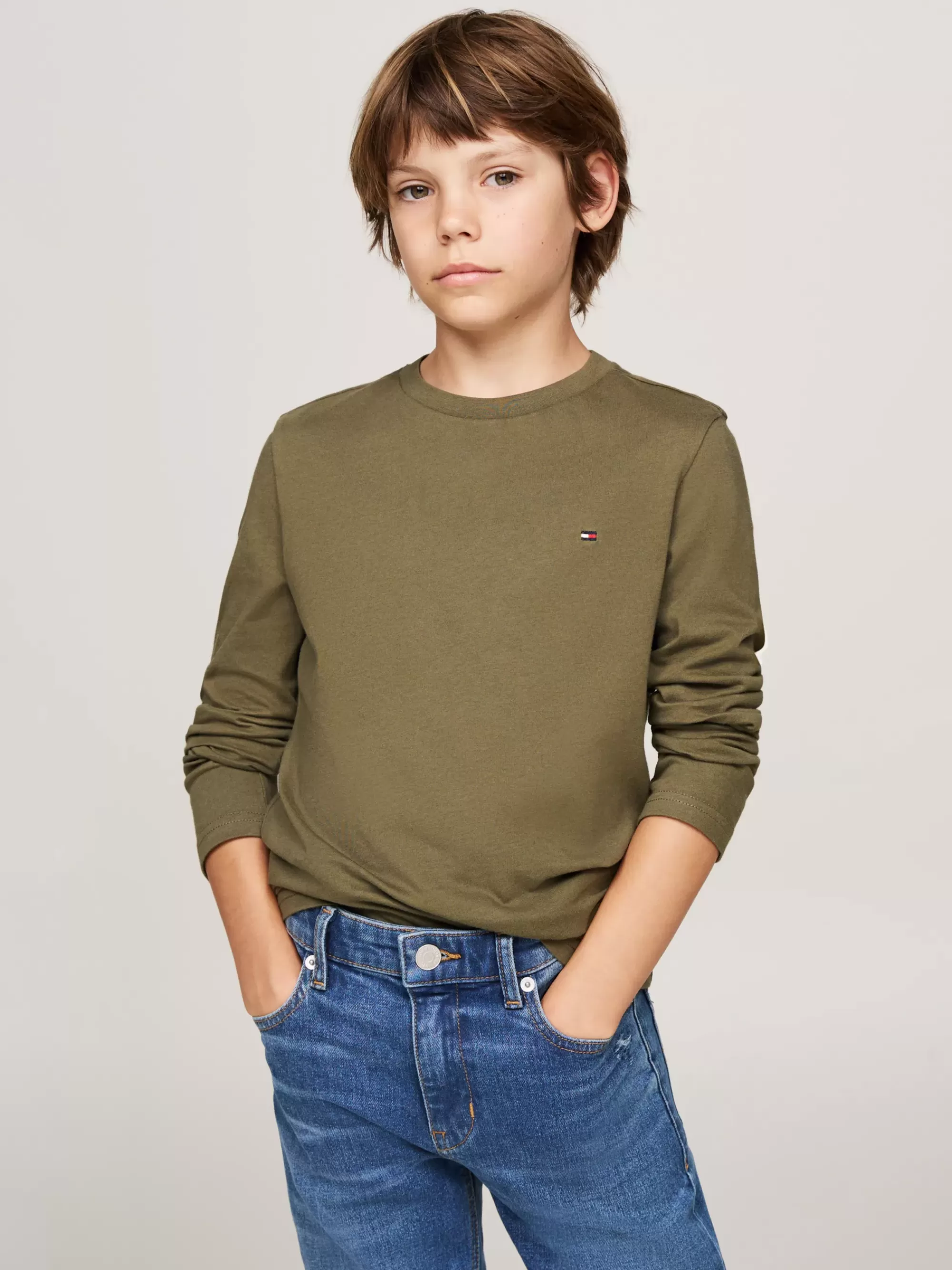 Underwear & Socks*Tommy Hilfiger Set Van 2 Longsleeve T-shirts Met Vlag DEEP INDIGO/UTILITY OLIVE