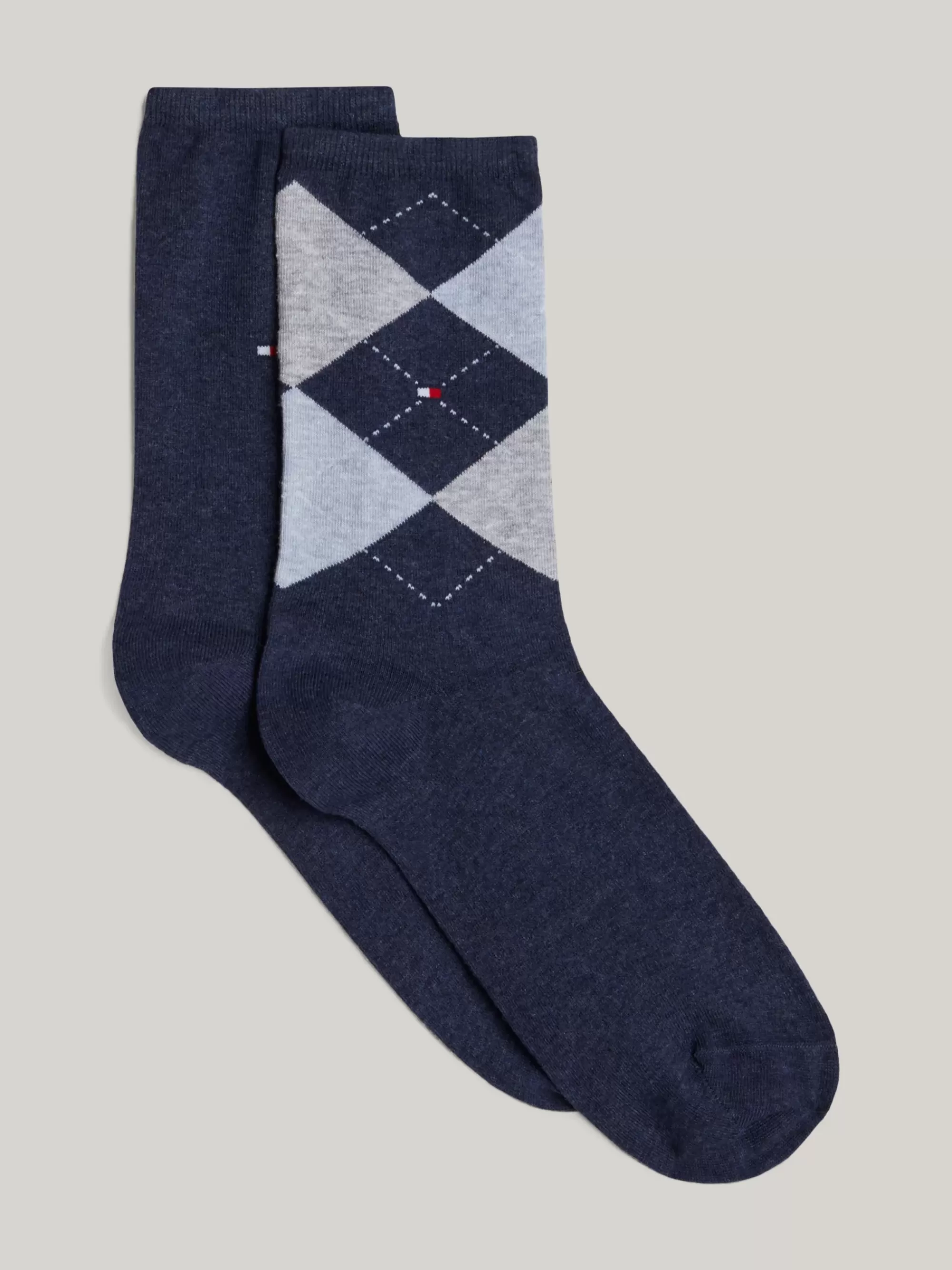 Sokken & Panty's*Tommy Hilfiger Set Van 2 Paar Damessokken Met Diamantruit JEANS