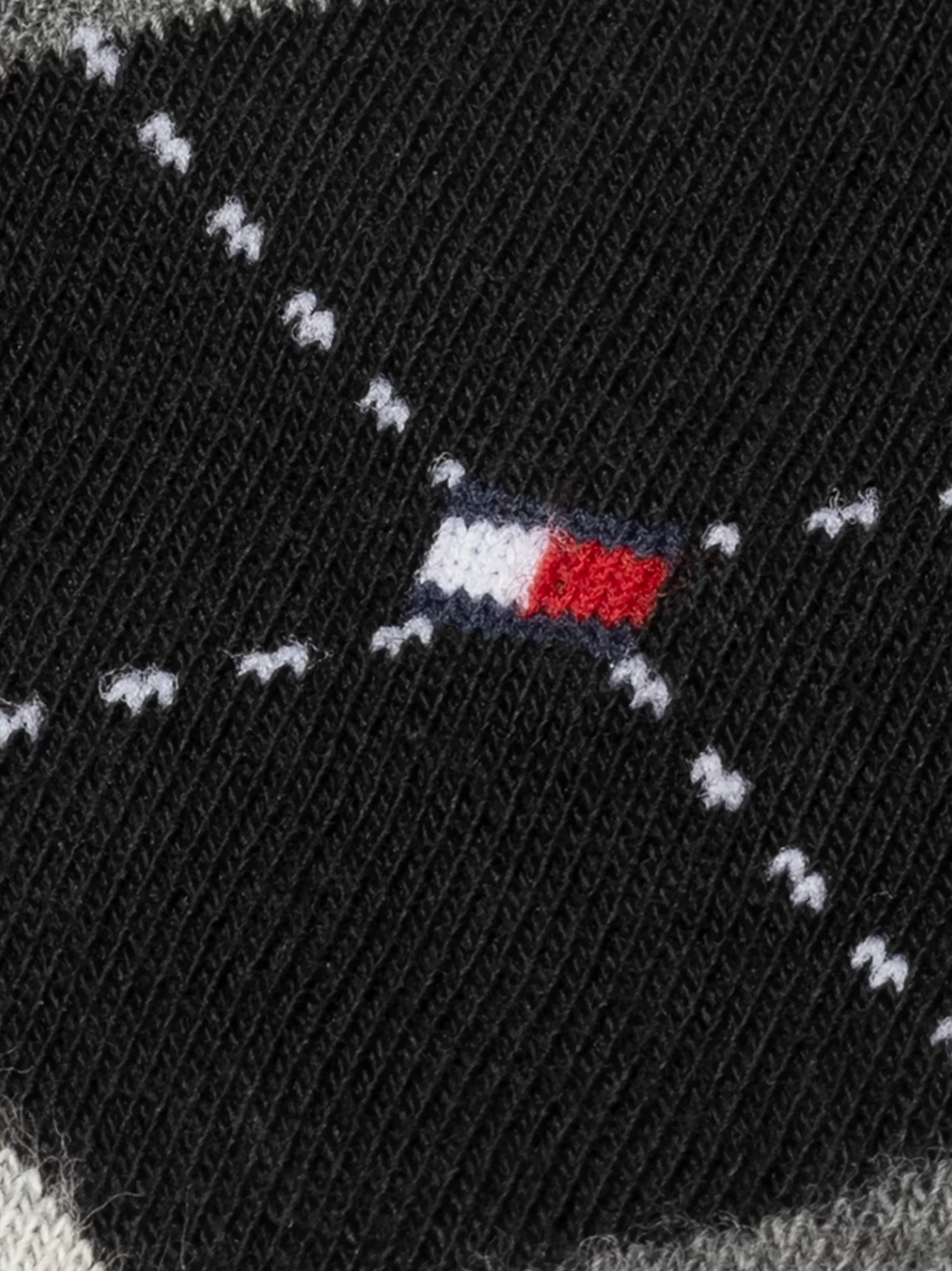 Sokken & Panty's*Tommy Hilfiger Set Van 2 Paar Damessokken Met Diamantruit BLACK