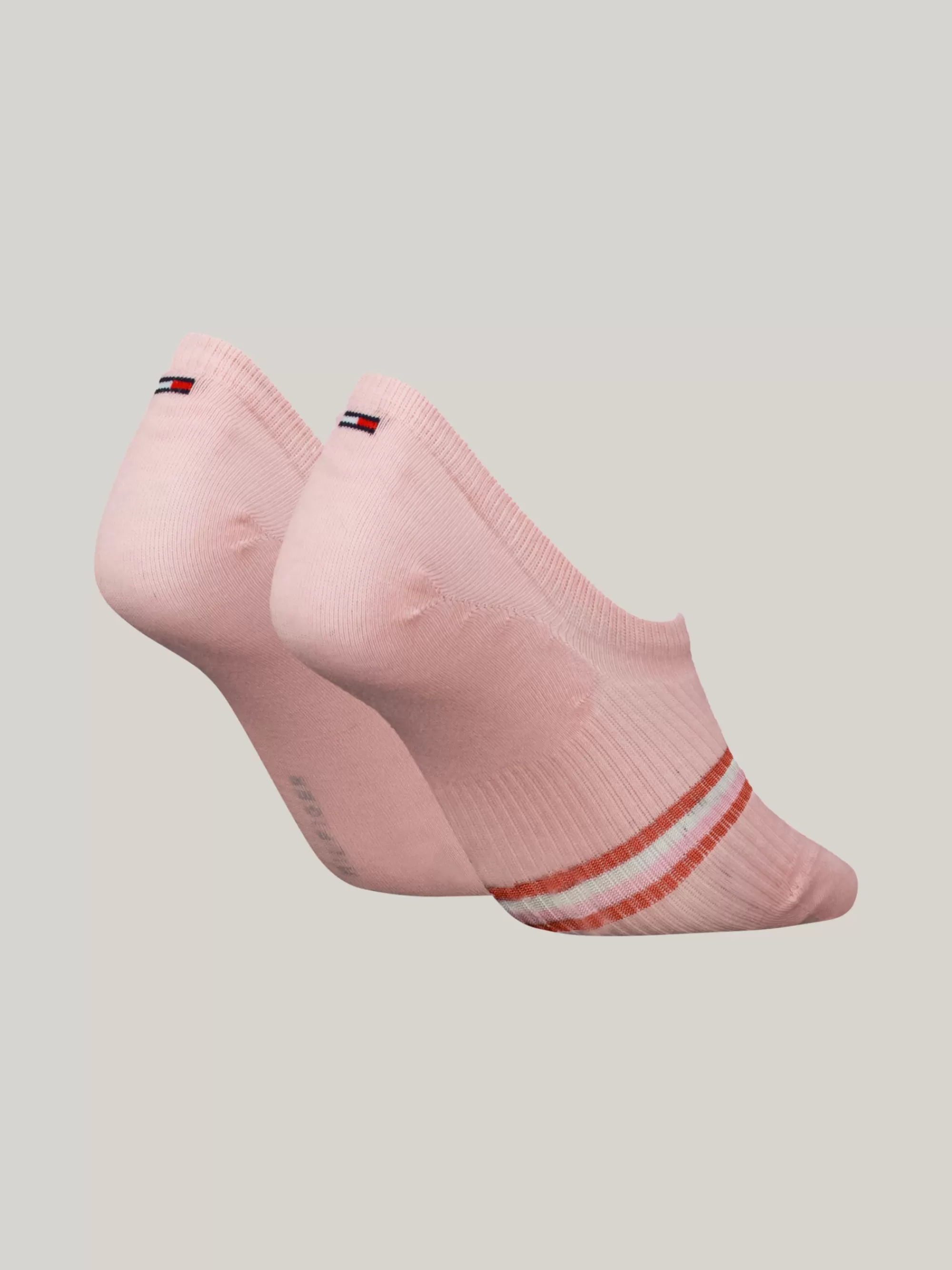 Sokken & Panty's*Tommy Hilfiger Set Van 2 Paar Footie-sokken Met Streep PINK