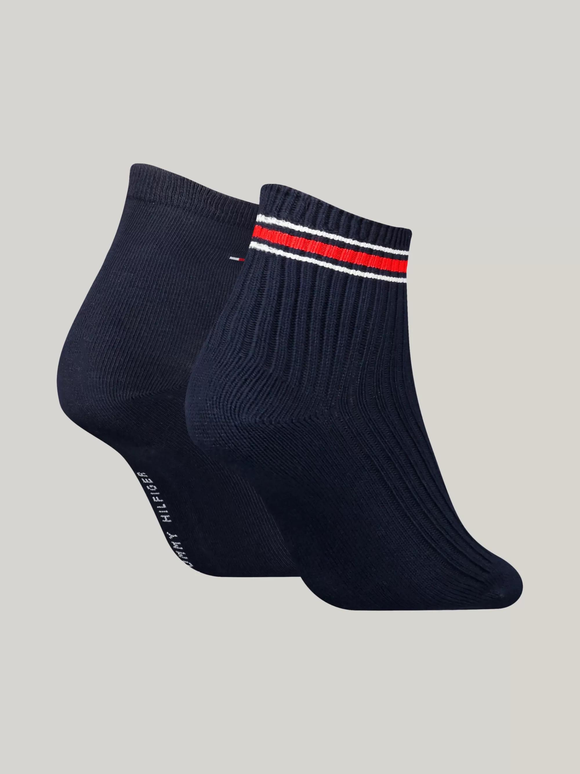 Sokken & Panty's*Tommy Hilfiger Set Van 2 Paar Korte Sokken Met Ribtextuur NAVY / RED