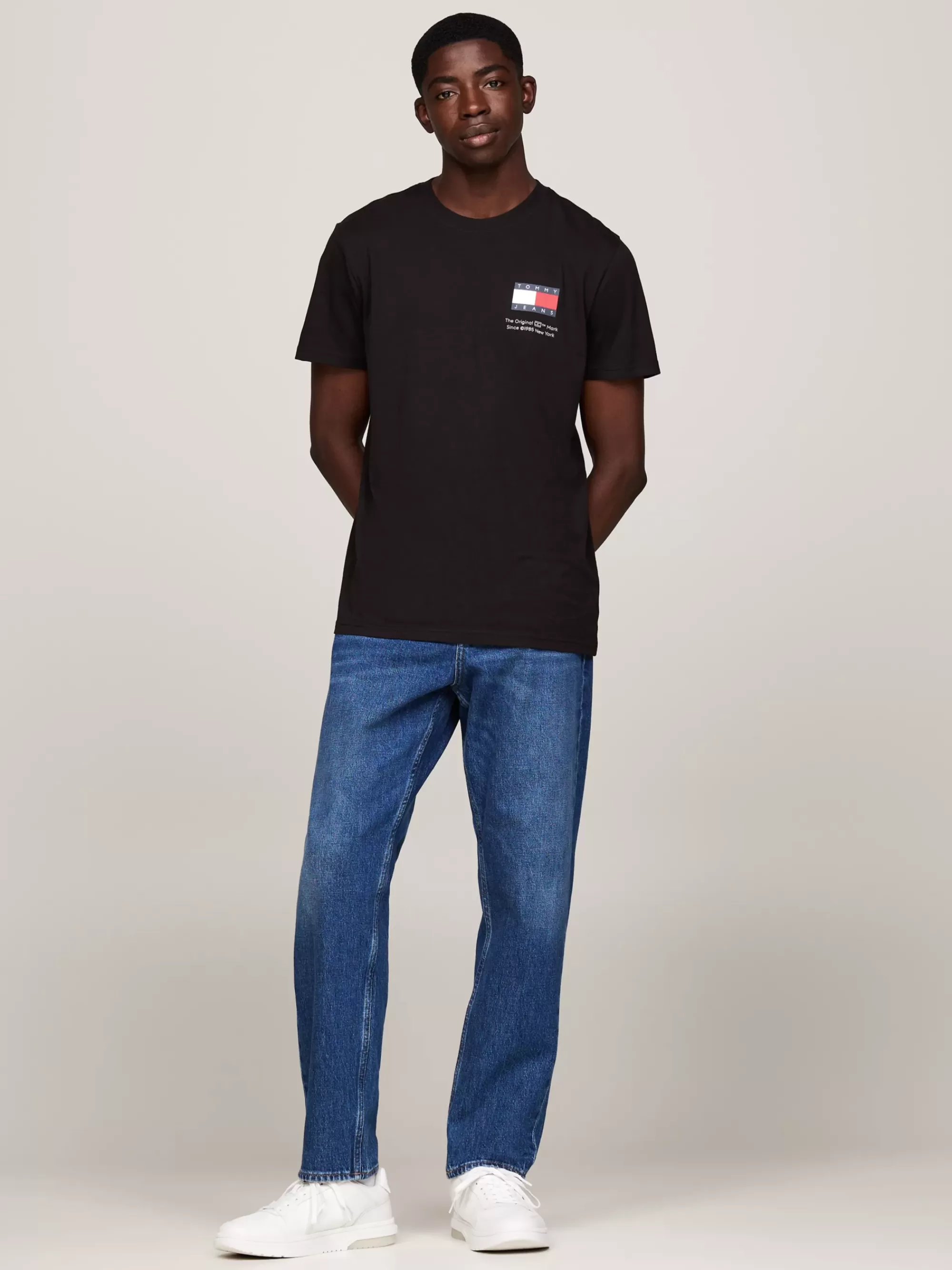 T-Shirts*Tommy Hilfiger Set Van 2 Paar Slim Fit T-shirts Met Vlag GREEN MALACHITE / BLACK