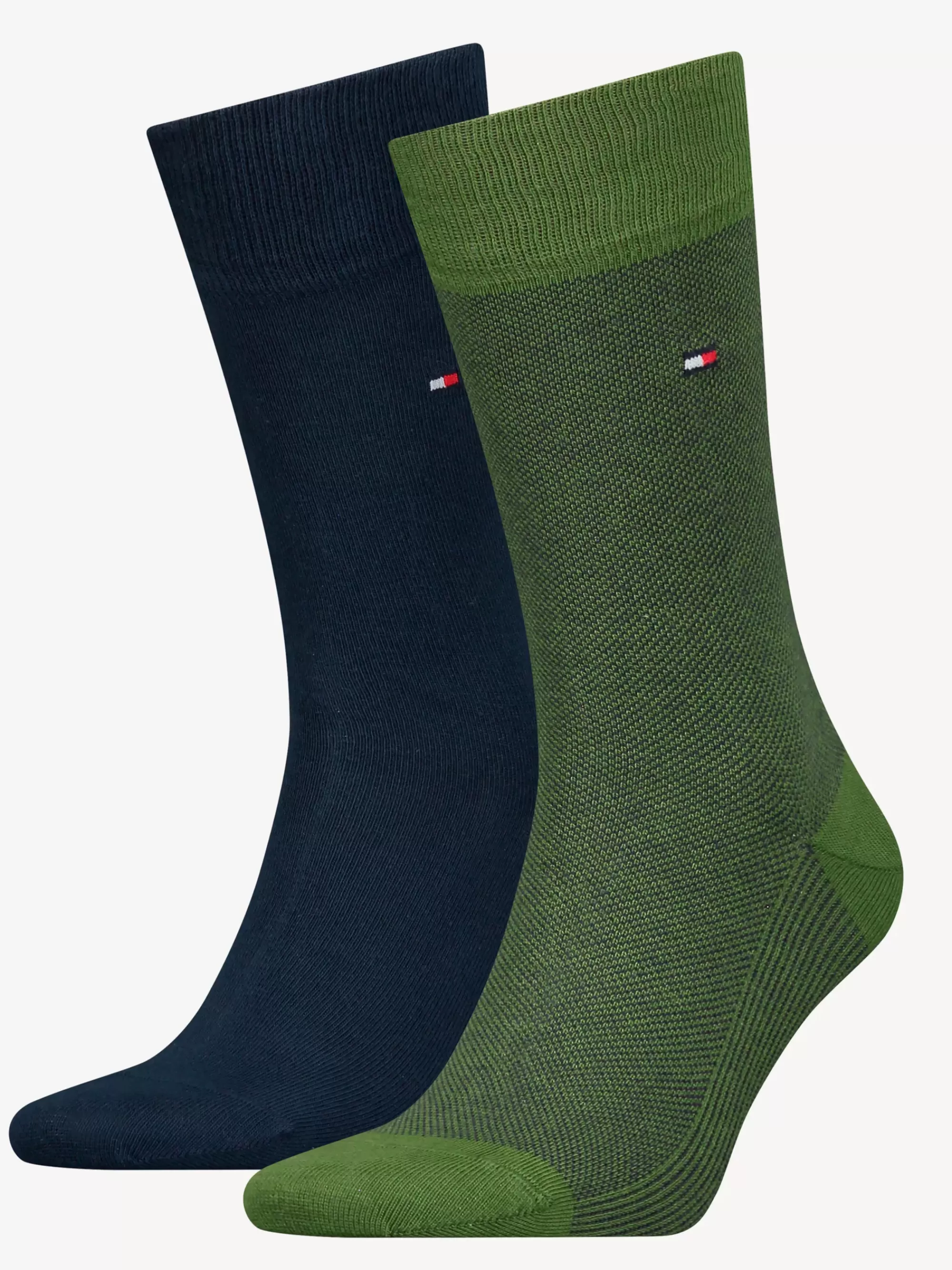 Sokken*Tommy Hilfiger Set Van 2 Paar Sokken Met Birdseye-patroon ARMY GREEN