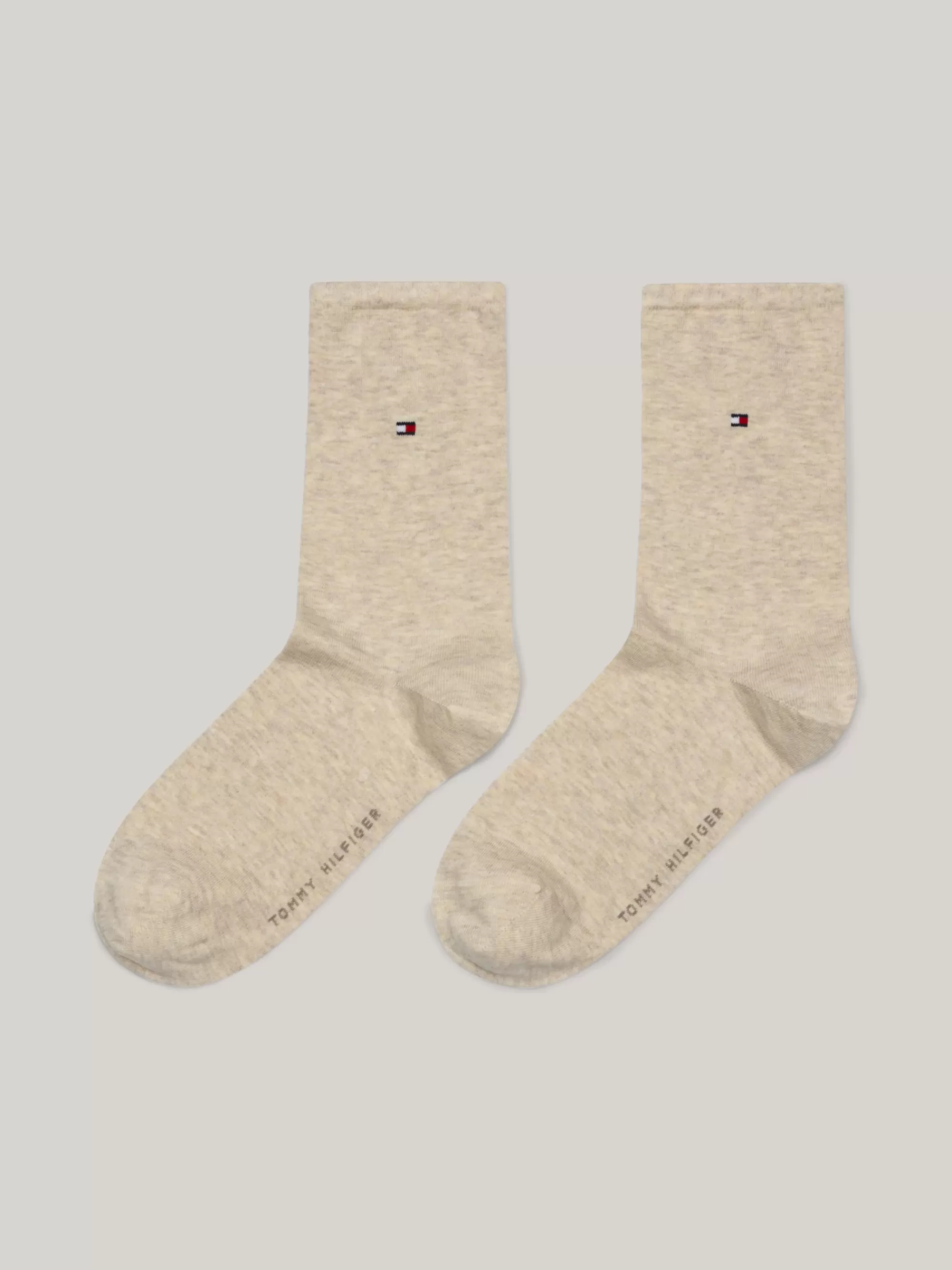 Sokken & Panty's*Tommy Hilfiger Set Van 2 Paar Sokken Met Geborduurde Vlag LIGHT BEIGE MELANGE