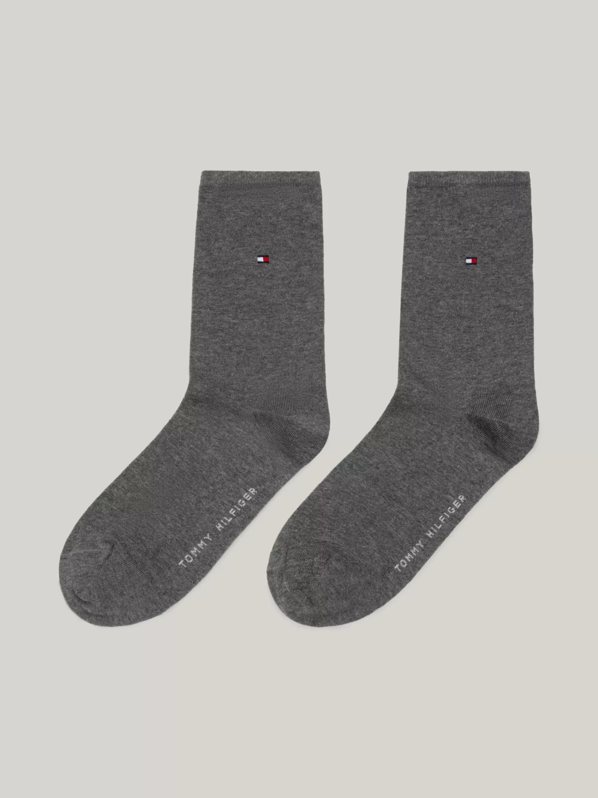 Sokken & Panty's*Tommy Hilfiger Set Van 2 Paar Sokken Met Geborduurde Vlag MIDDLE GREY MELANGE