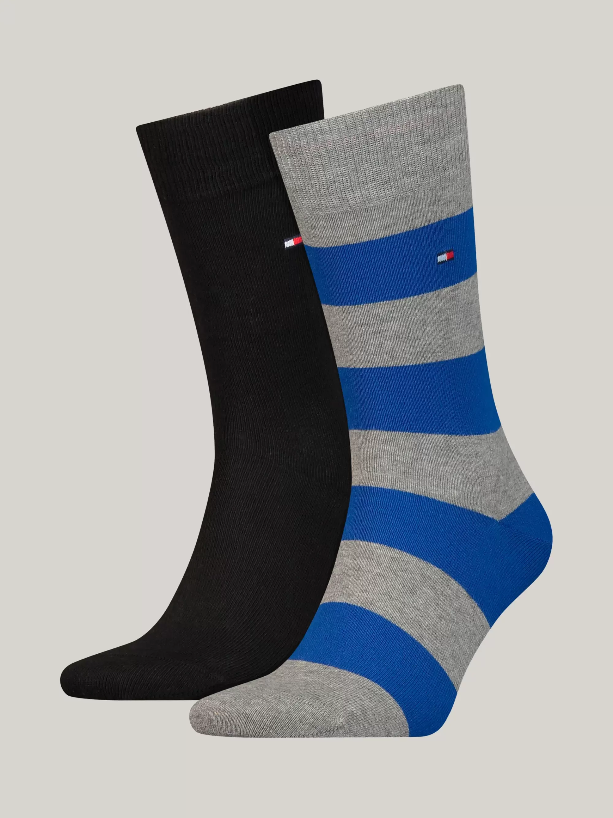 Sokken*Tommy Hilfiger Set Van 2 Paar Sokken Met Rugbystreep BLUE COMBO
