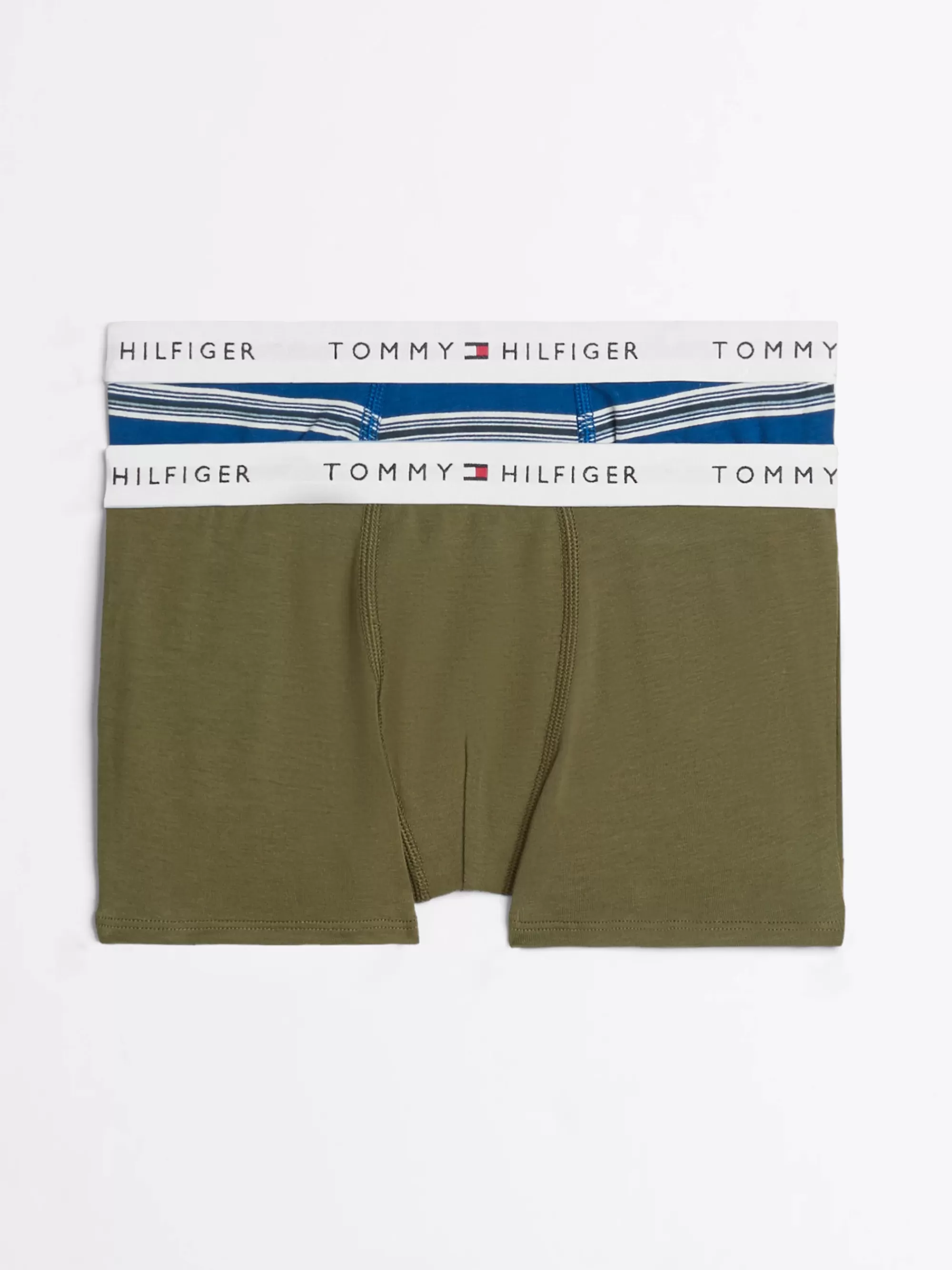 Underwear & Socks*Tommy Hilfiger Set Van 2 Signature Boxershorts Met Logoband MULTI STRIPES DEEP INDIGO/OLIVE