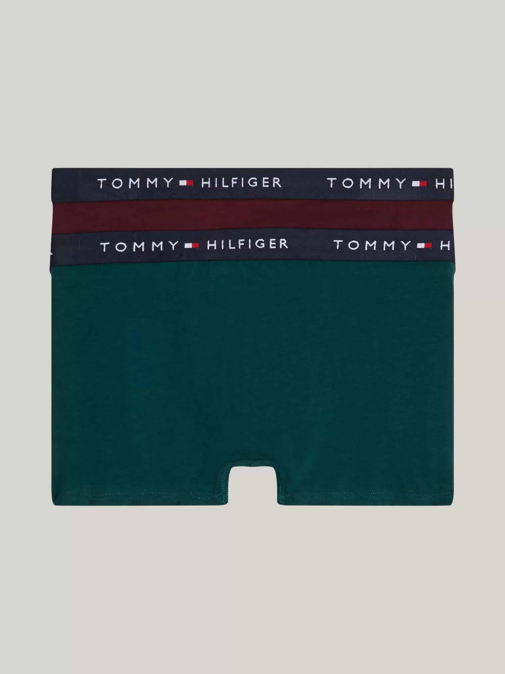 Underwear & Socks*Tommy Hilfiger Set Van 2 Signature Boxershorts Met Logoband DEEP ROUGE/ORNAMENTAL GREEN