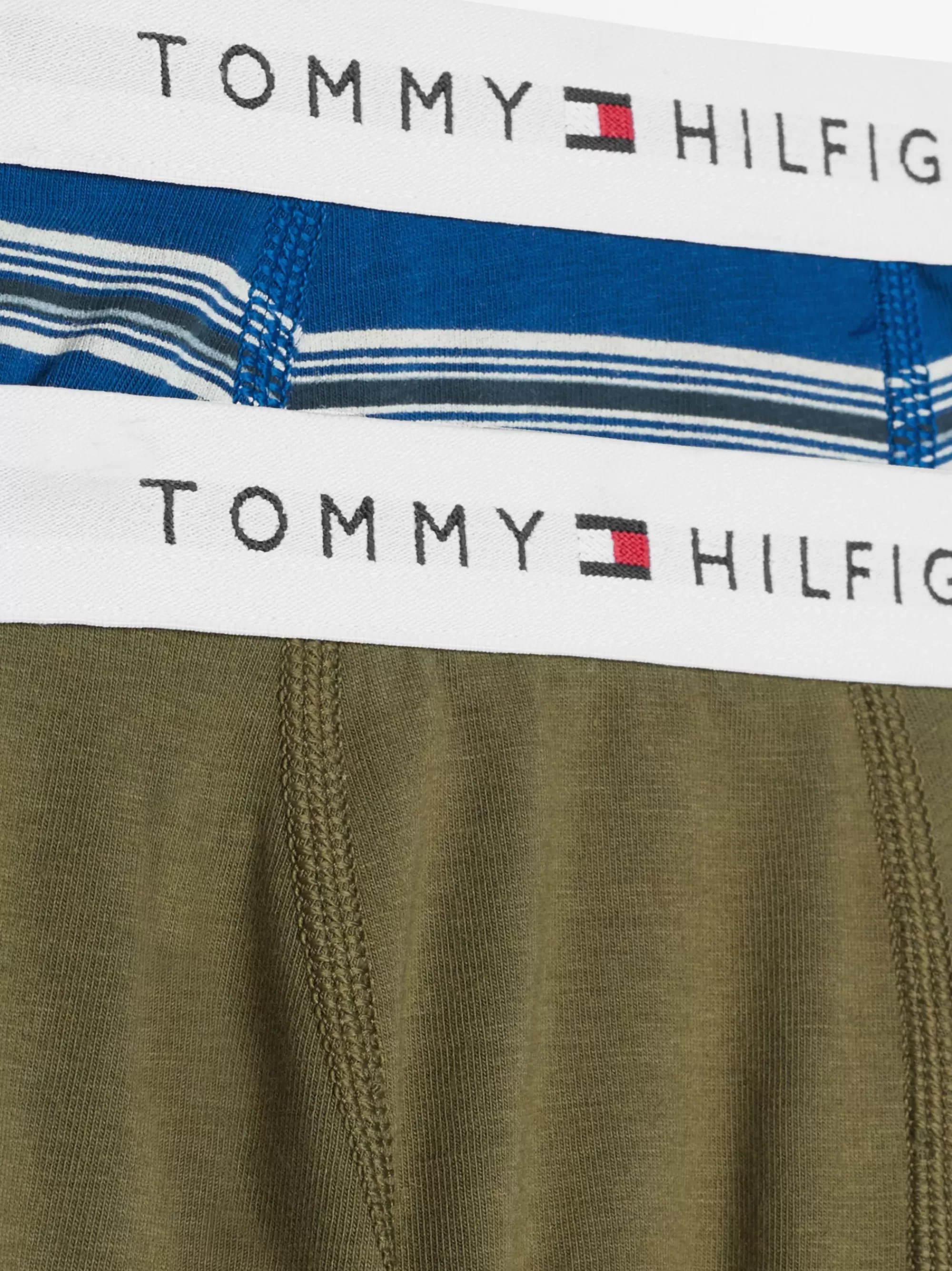 Underwear & Socks*Tommy Hilfiger Set Van 2 Signature Boxershorts Met Logoband MULTI STRIPES DEEP INDIGO/OLIVE