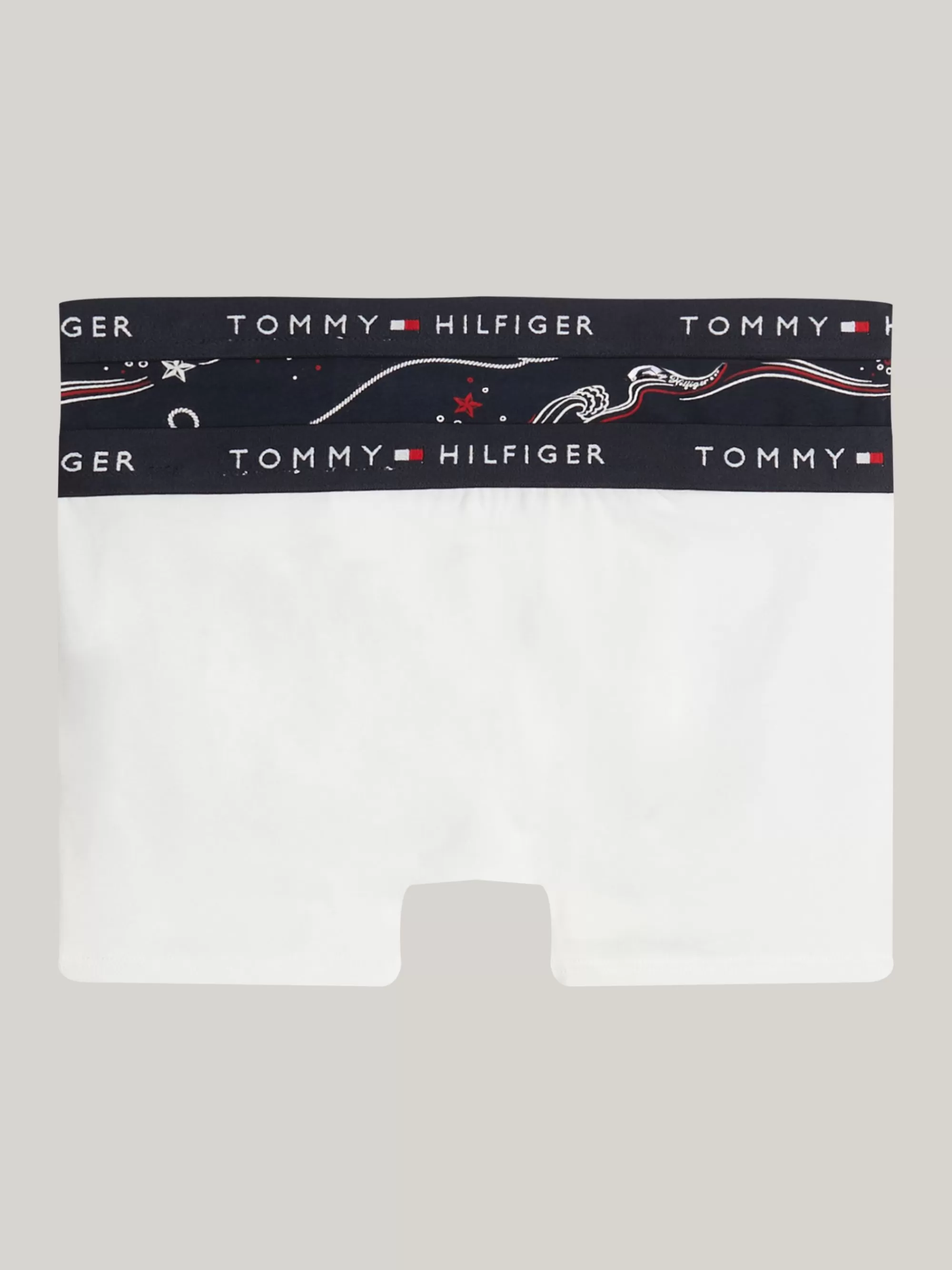 Underwear & Socks*Tommy Hilfiger Set Van 2 Signature Boxershorts Met Logoband ROPE WAVE AOP/WHITE