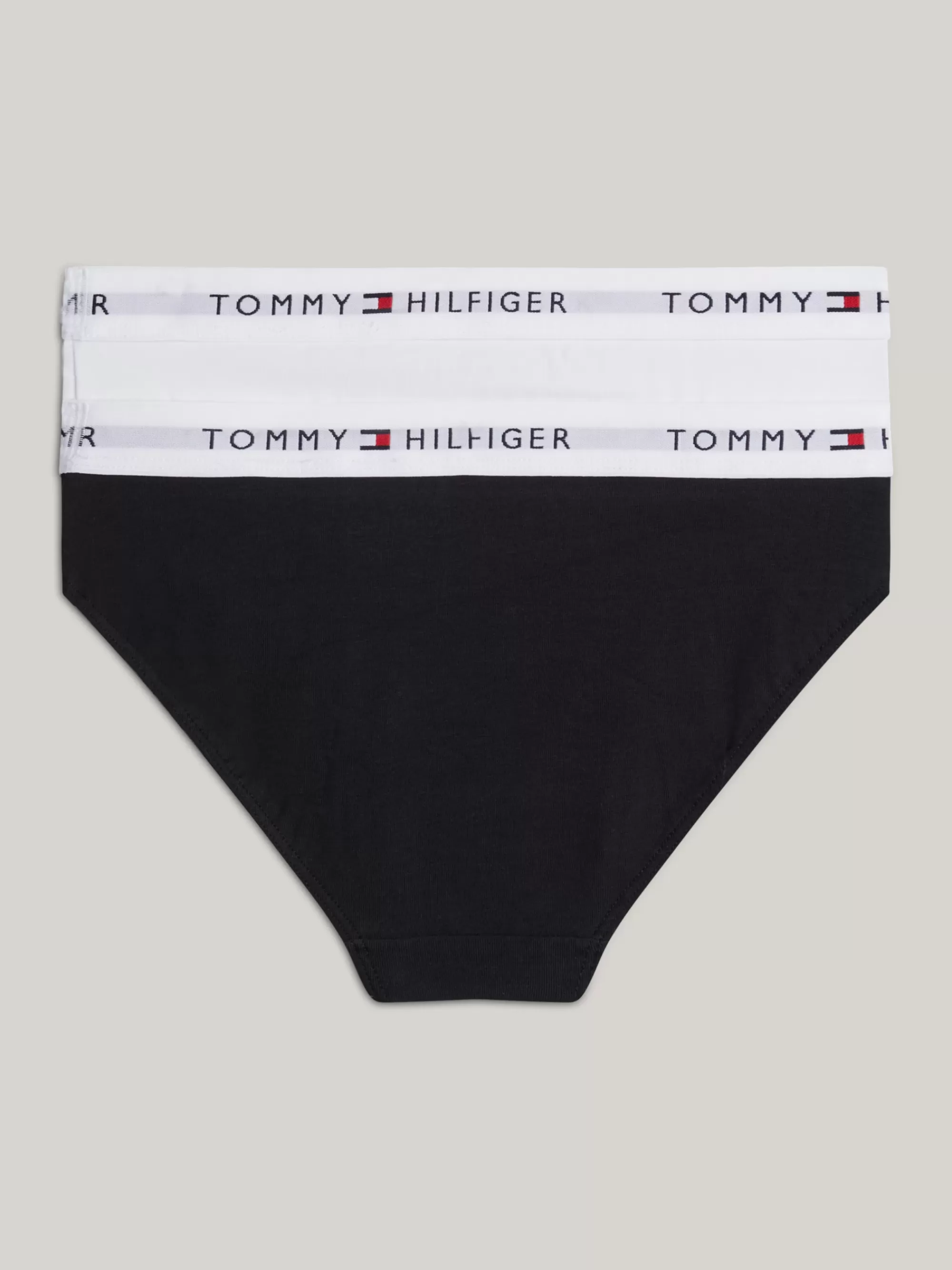 Ondergoed & Sokken*Tommy Hilfiger Set Van 2 Slips Met Logo Op De Tailleband BLACK/WHITE