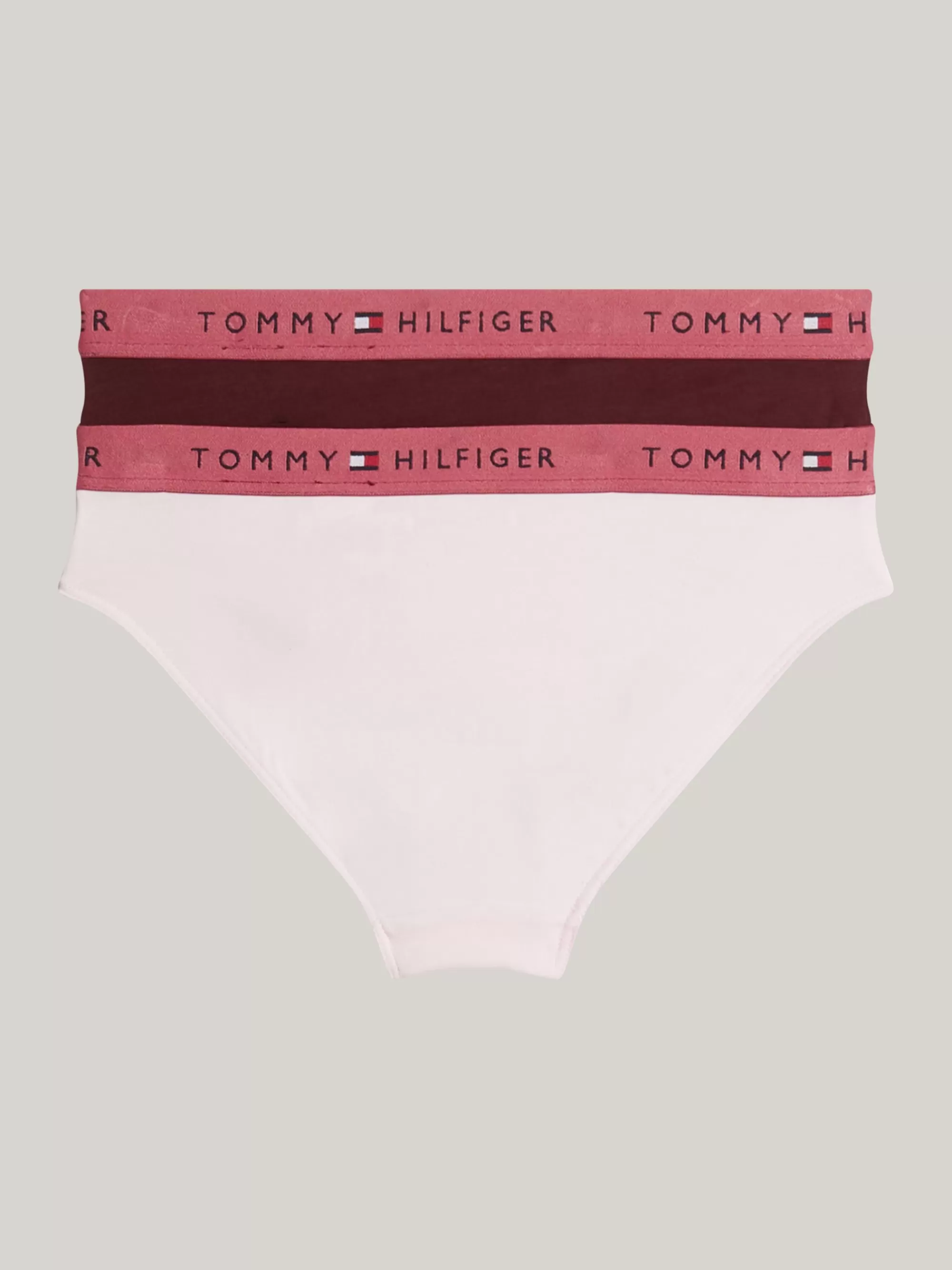 Ondergoed & Sokken*Tommy Hilfiger Set Van 2 Slips Met Logo Op De Tailleband LIGHT PINK/DEEP ROUGE