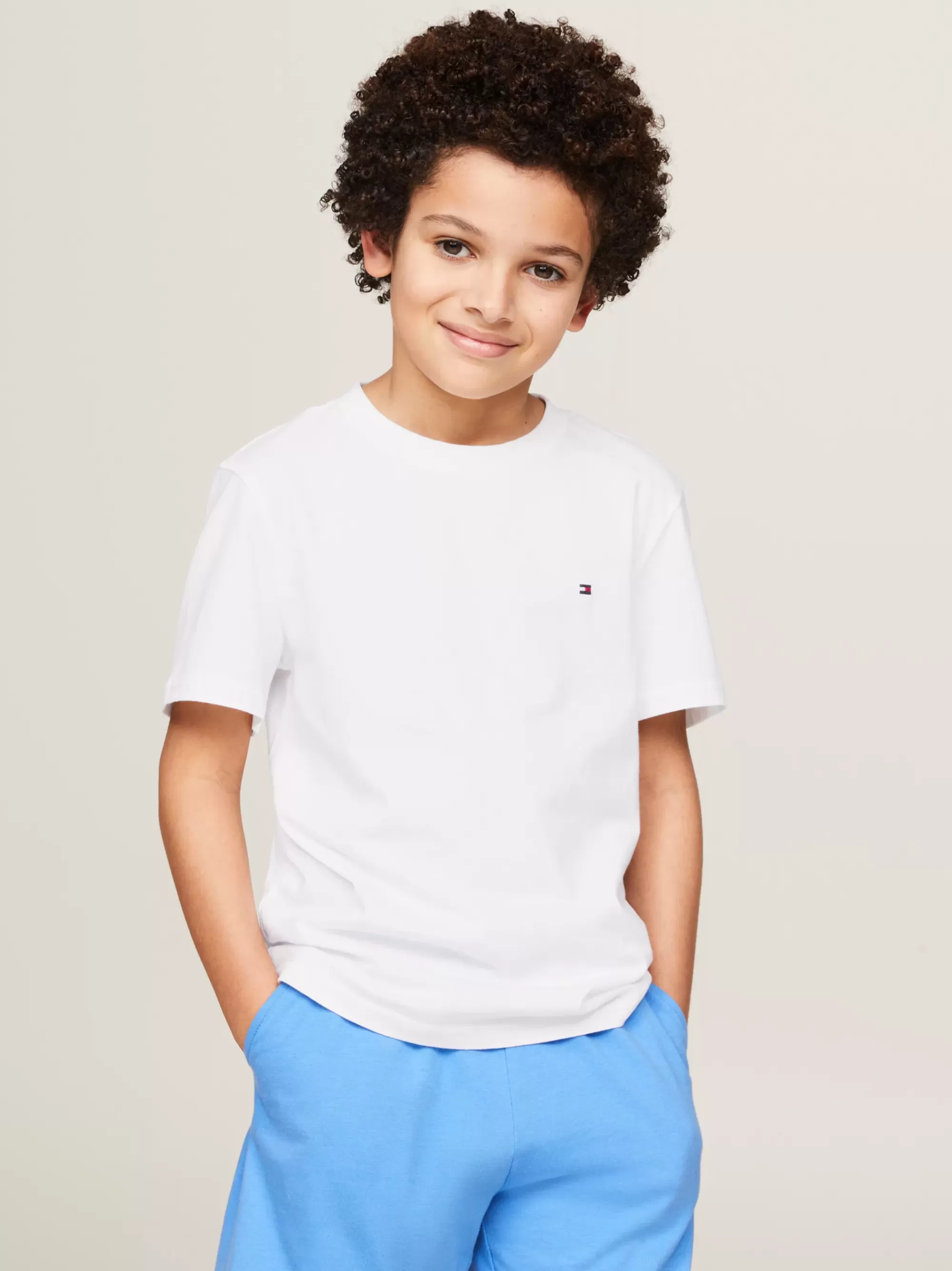 Underwear & Socks | T-Shirts & Polo's*Tommy Hilfiger Set Van 2 T-shirts Met Geborduurde Vlag DESERT SKY/WHITE
