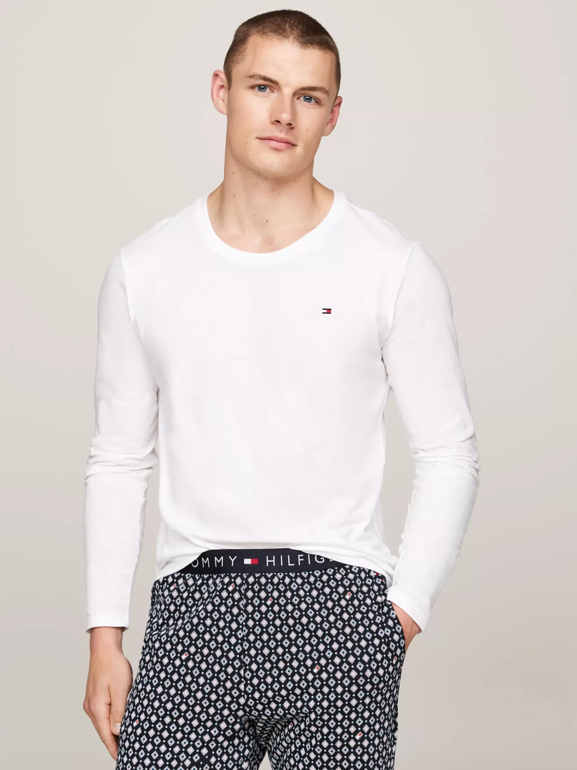 Loungewear | Boxers*Tommy Hilfiger Set Van 3 Longsleeve T-shirts WHITE/WHITE/WHITE