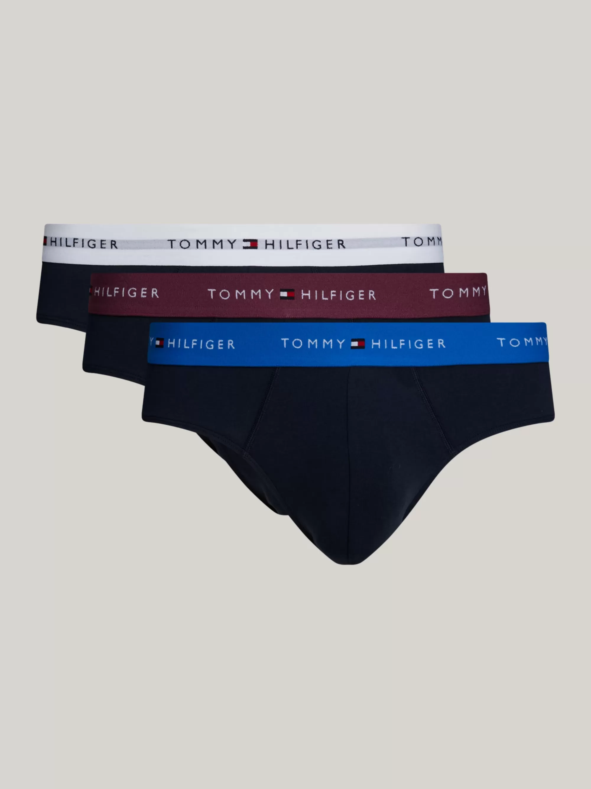 Strakke Boxers | Ondergoed*Tommy Hilfiger Set Van 3 Slips Met Logotaille HERITAGE PLUM/UNITY BLUE/WHITE