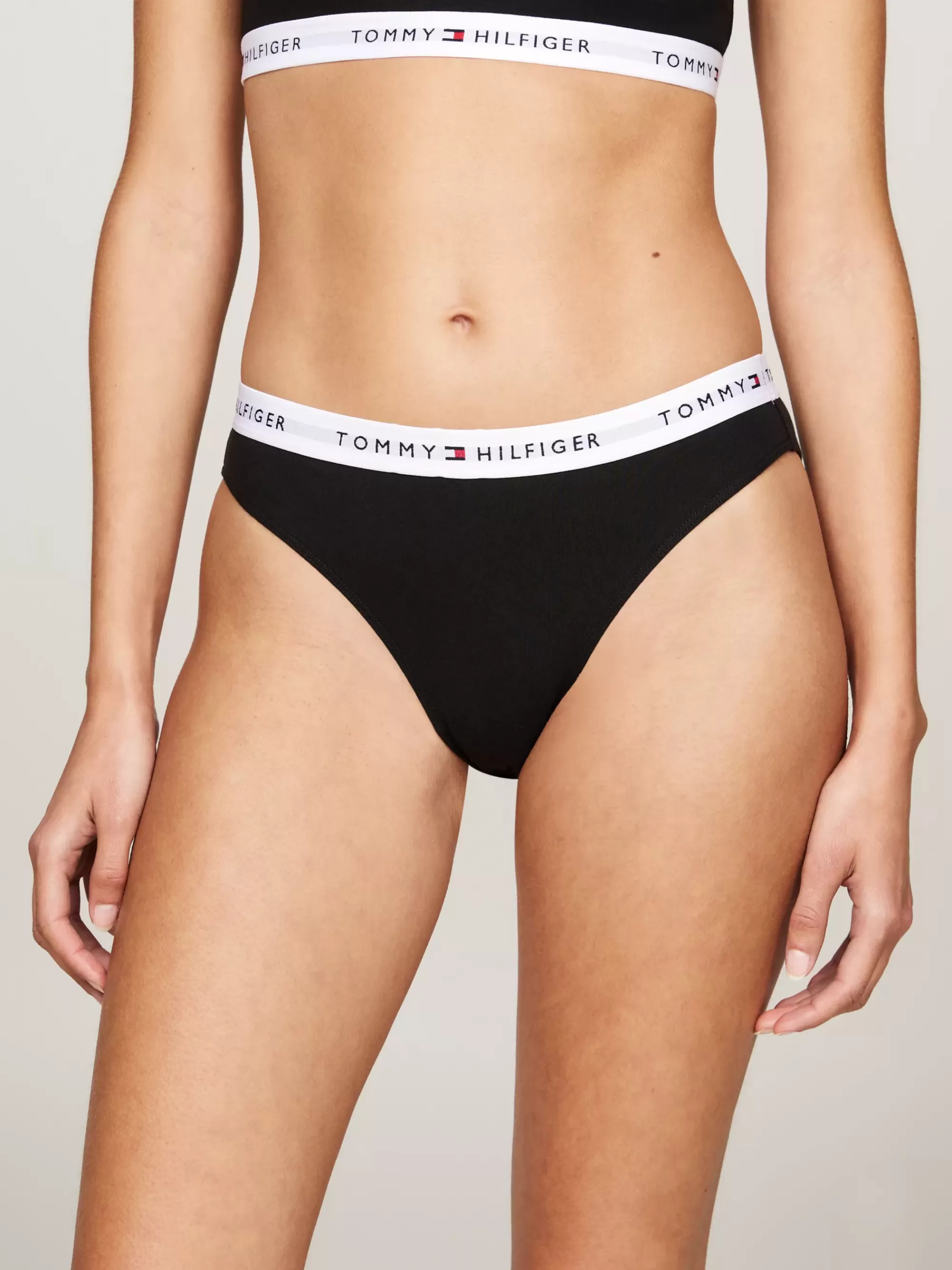 Lingerie | Slips*Tommy Hilfiger Set Van 3 Stretchkatoenen Slips Met Logoband WHITE/BLACK/GREY HEATHER