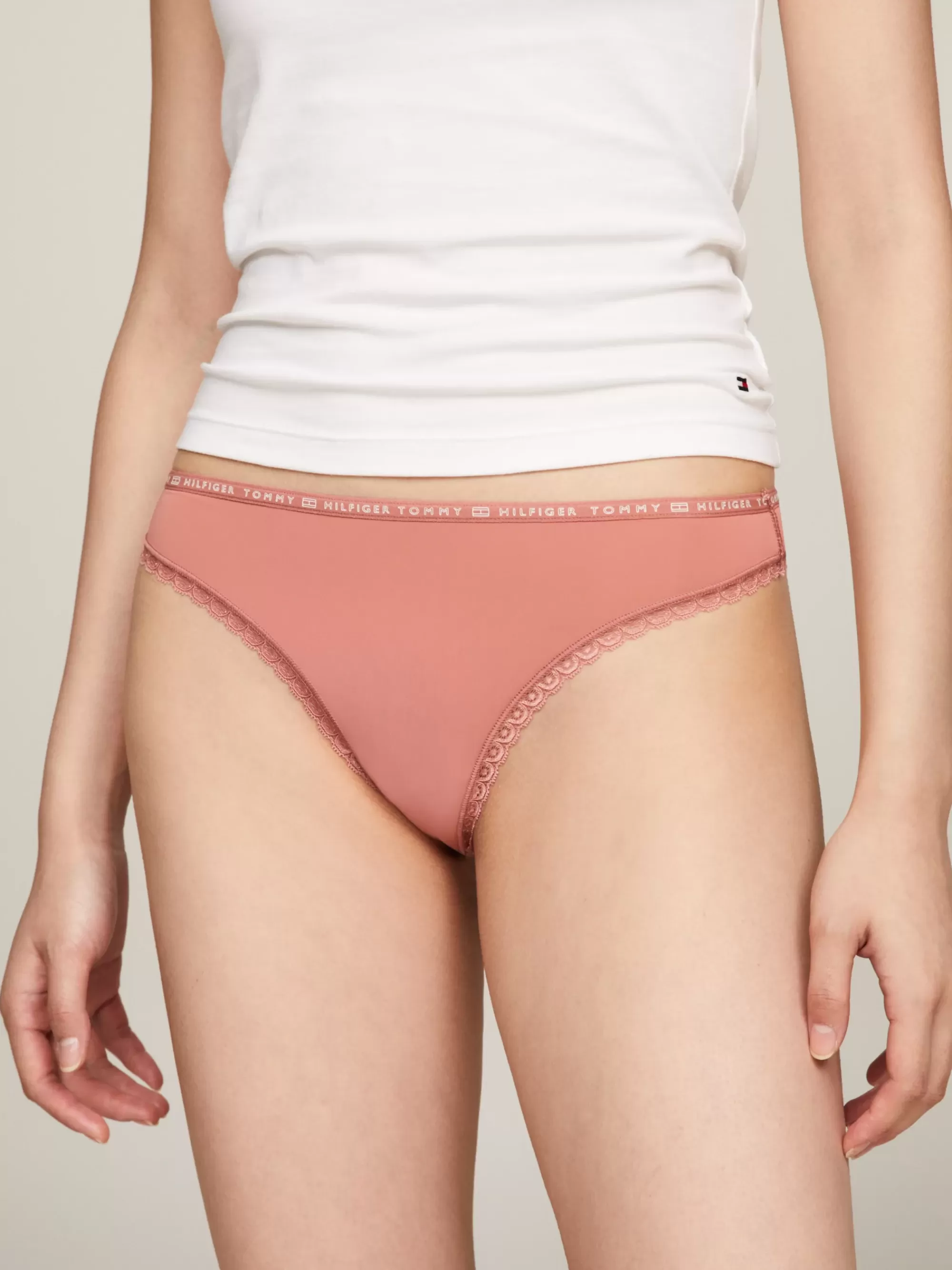Slips | Lingerie*Tommy Hilfiger Set Van 3 Strings Met Gebloemd Kant MINERALIZE/BALANCED BEIGE/PALE PINK