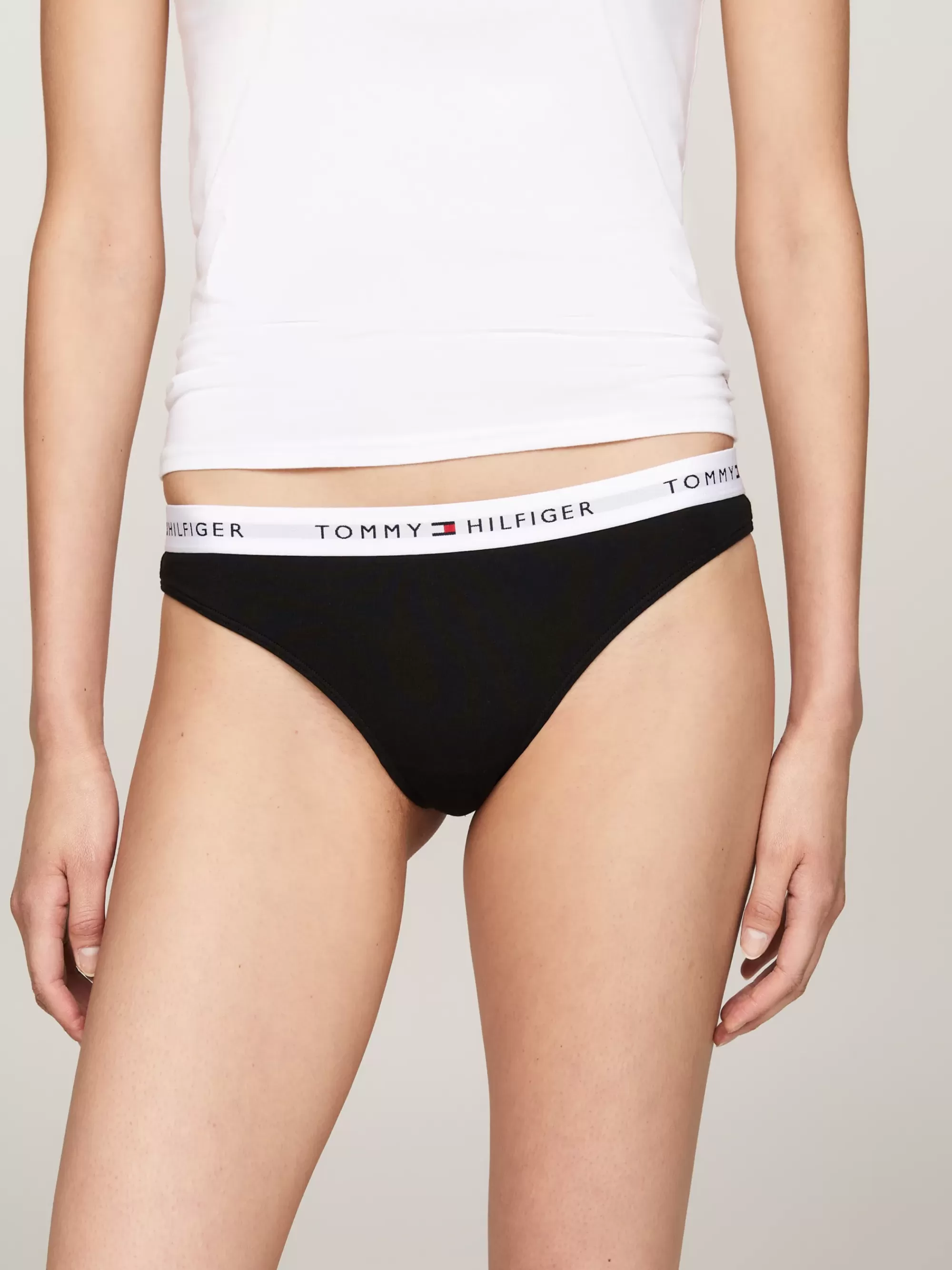 Slips | Lingerie*Tommy Hilfiger Set Van 3 Strings Met Logoband BLACK, BLACK, BLACK