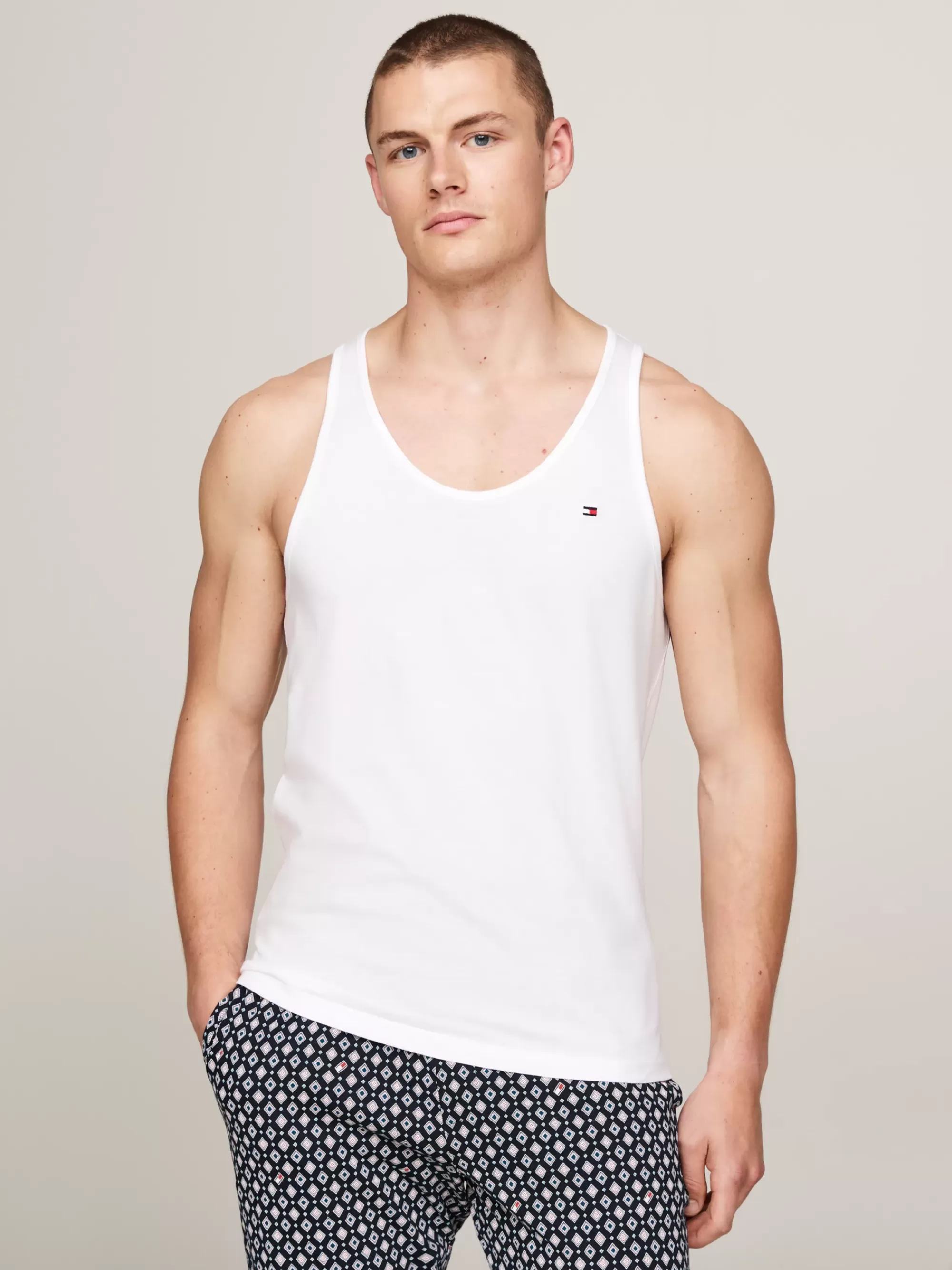 Loungewear | Boxers*Tommy Hilfiger Set Van 3 Tanktops Met Ronde Hals WHITE/WHITE/WHITE