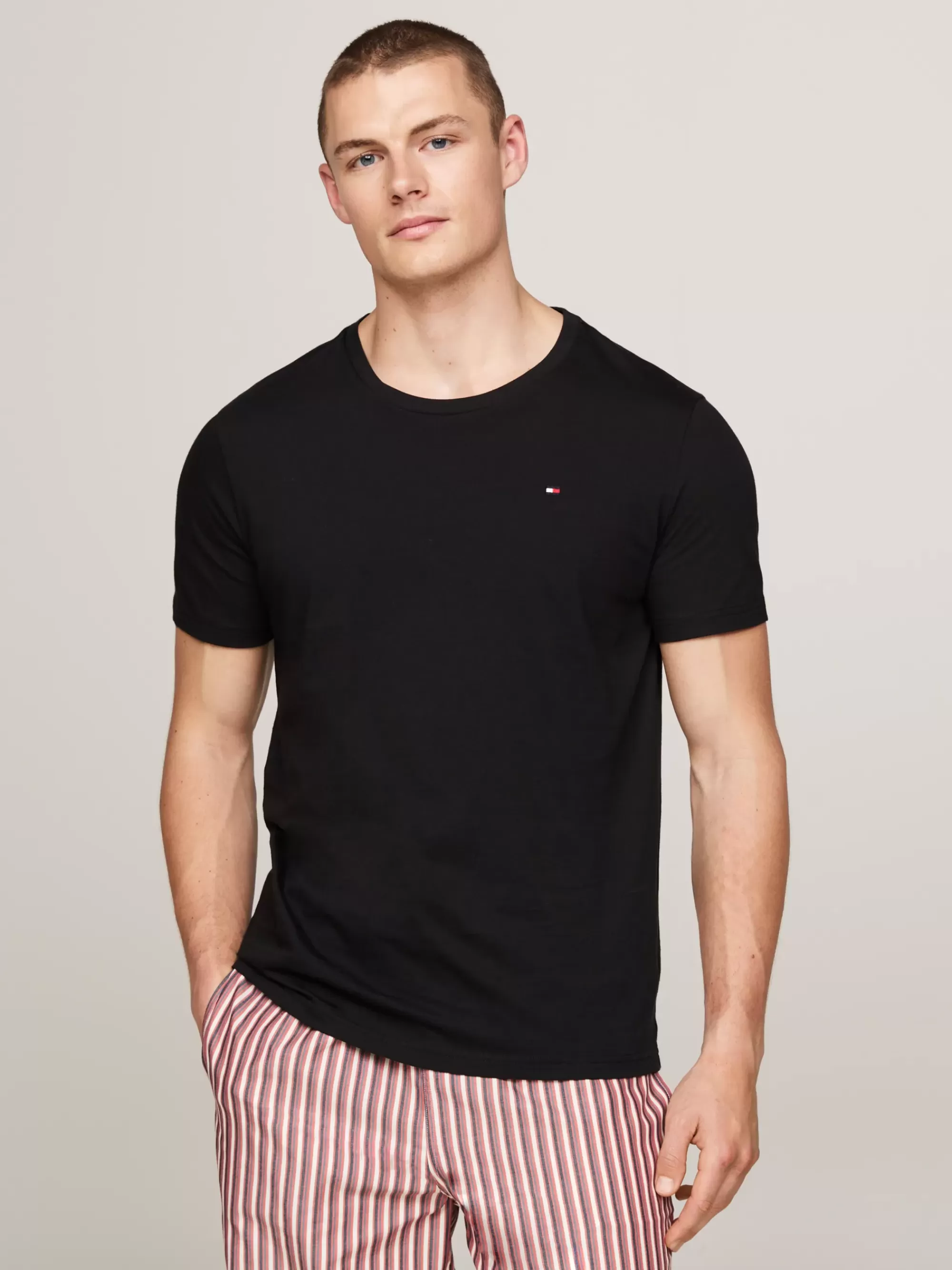 Loungewear*Tommy Hilfiger Set Van 3 T-shirts Met Ronde Hals BLACK/BLACK/BLACK