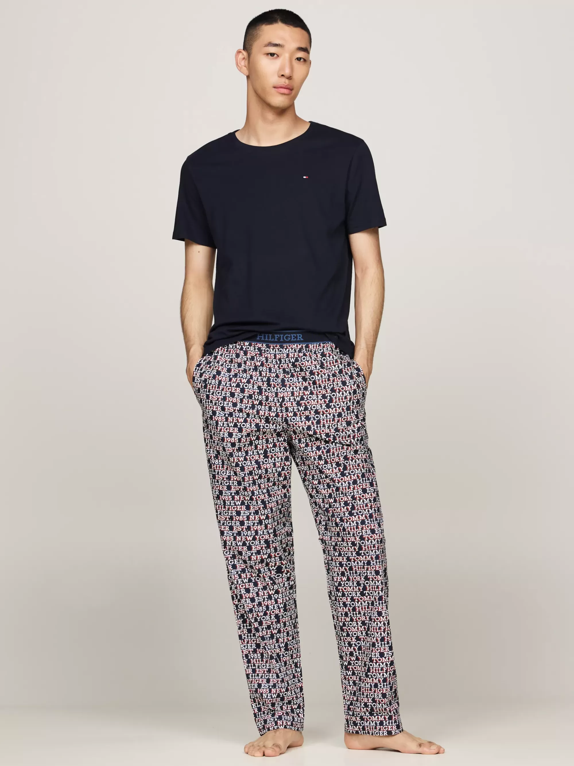 Loungewear*Tommy Hilfiger Set Van 3 T-shirts Met Ronde Hals WHITE/VESSEL BLUE/DES SKY