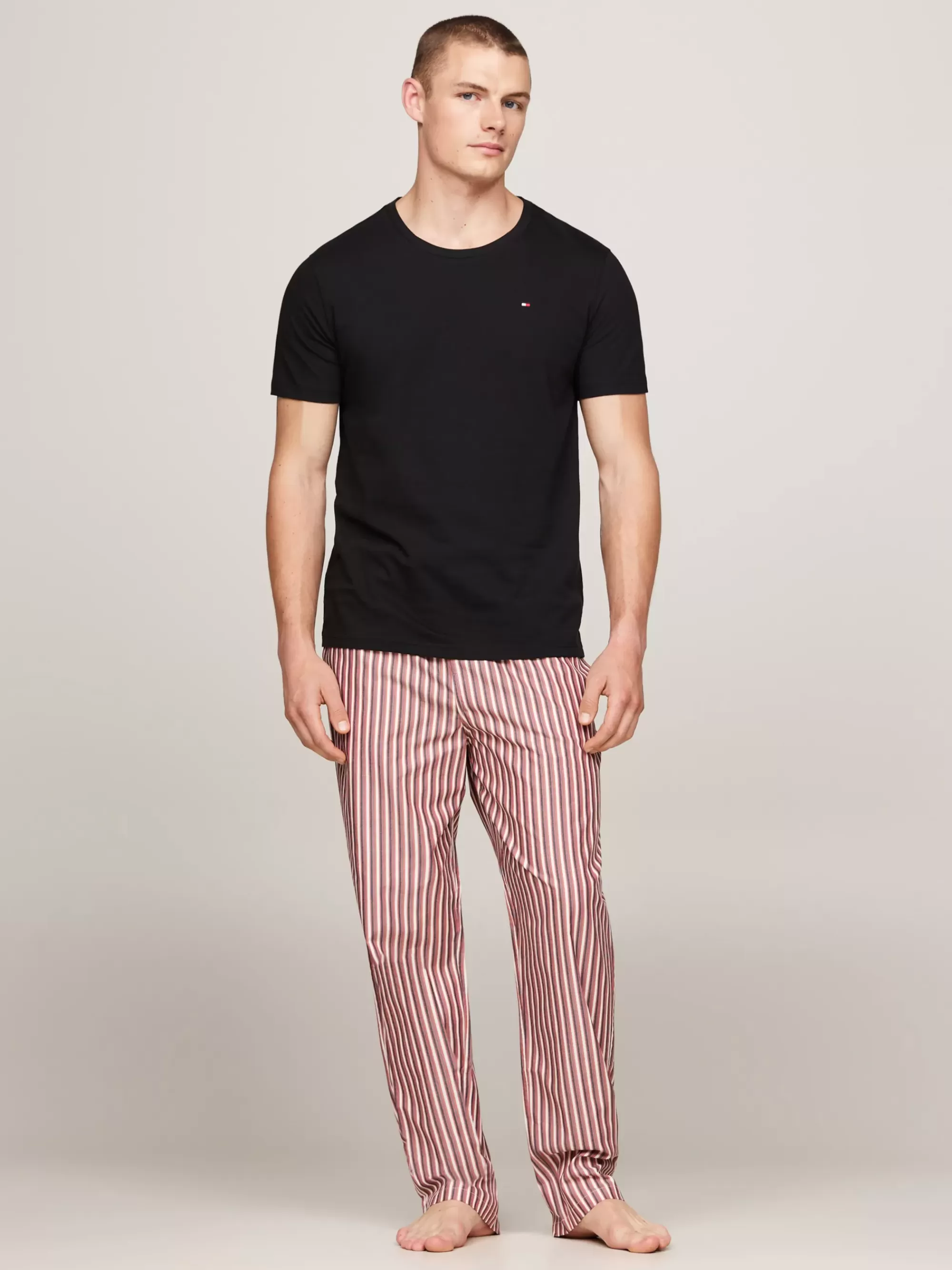 Loungewear*Tommy Hilfiger Set Van 3 T-shirts Met Ronde Hals BLACK/BLACK/BLACK