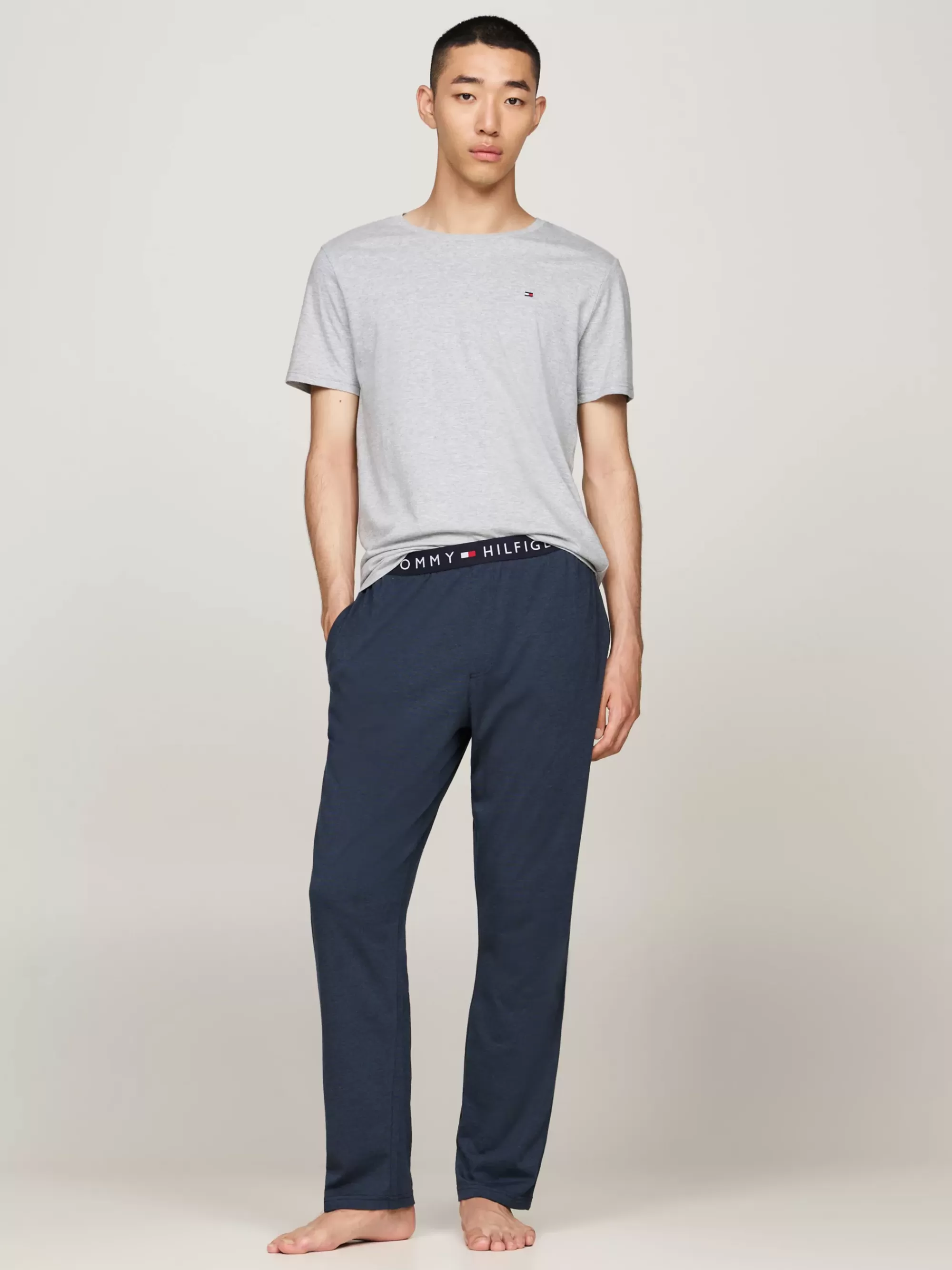 Loungewear*Tommy Hilfiger Set Van 3 T-shirts Met Ronde Hals WHITE/BLACK/GREY HEATHER