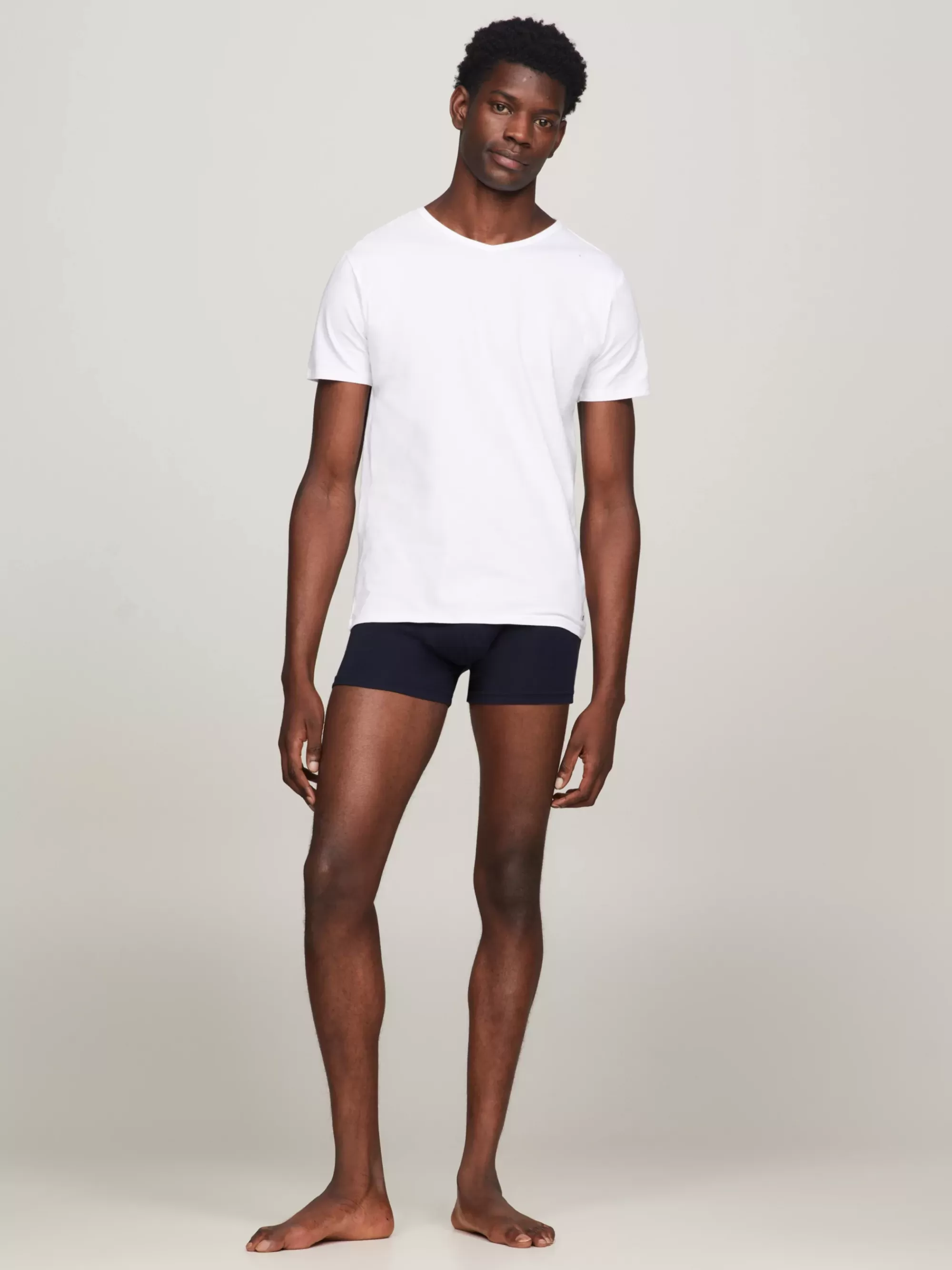 Loungewear | Multipacks*Tommy Hilfiger Set Van 3 T-shirts Met V-hals WHITE/WHITE/WHITE