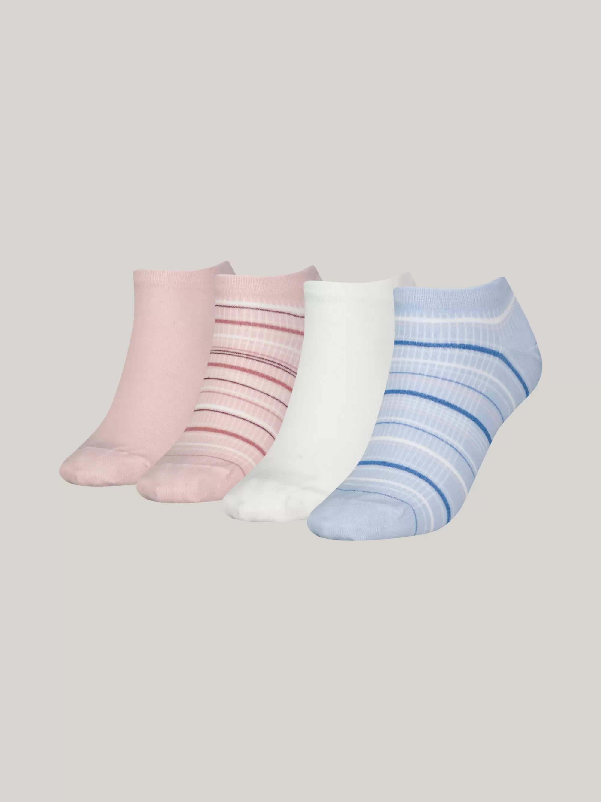 Sokken & Panty's*Tommy Hilfiger Set Van 4 Paar Geribde Metallic Sneakersokken BLUE COMBO