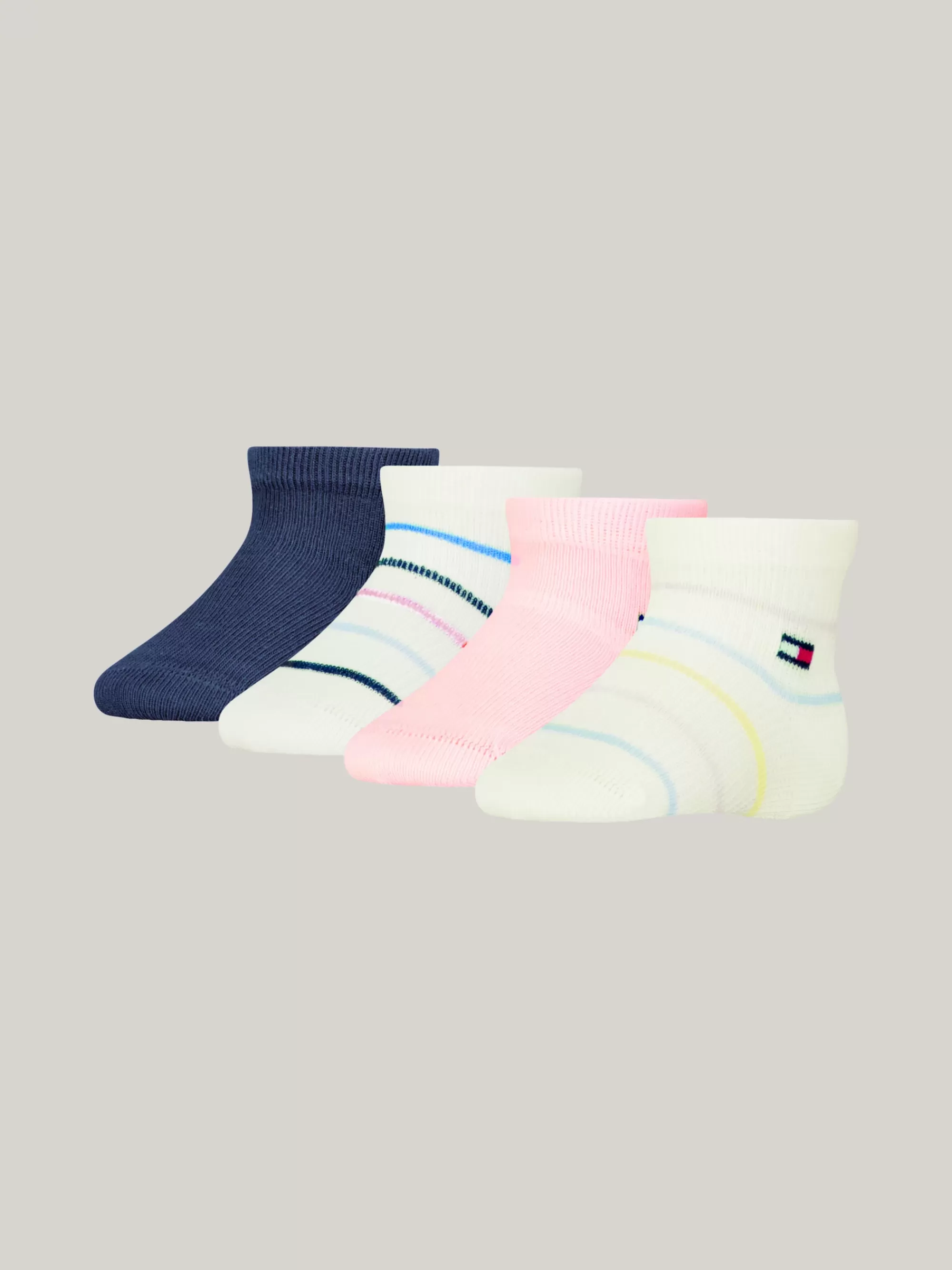 Ondergoed & Sokken | Underwear & Socks*Tommy Hilfiger Set Van 4 Paar Sokken Met Strepen PINK COMBO