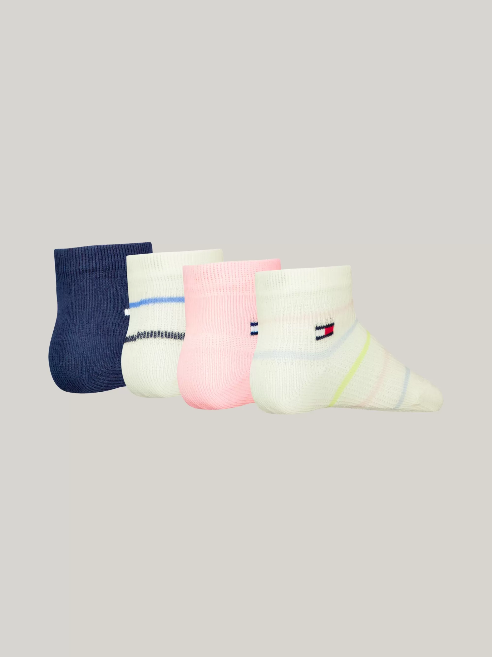 Ondergoed & Sokken | Underwear & Socks*Tommy Hilfiger Set Van 4 Paar Sokken Met Strepen PINK COMBO