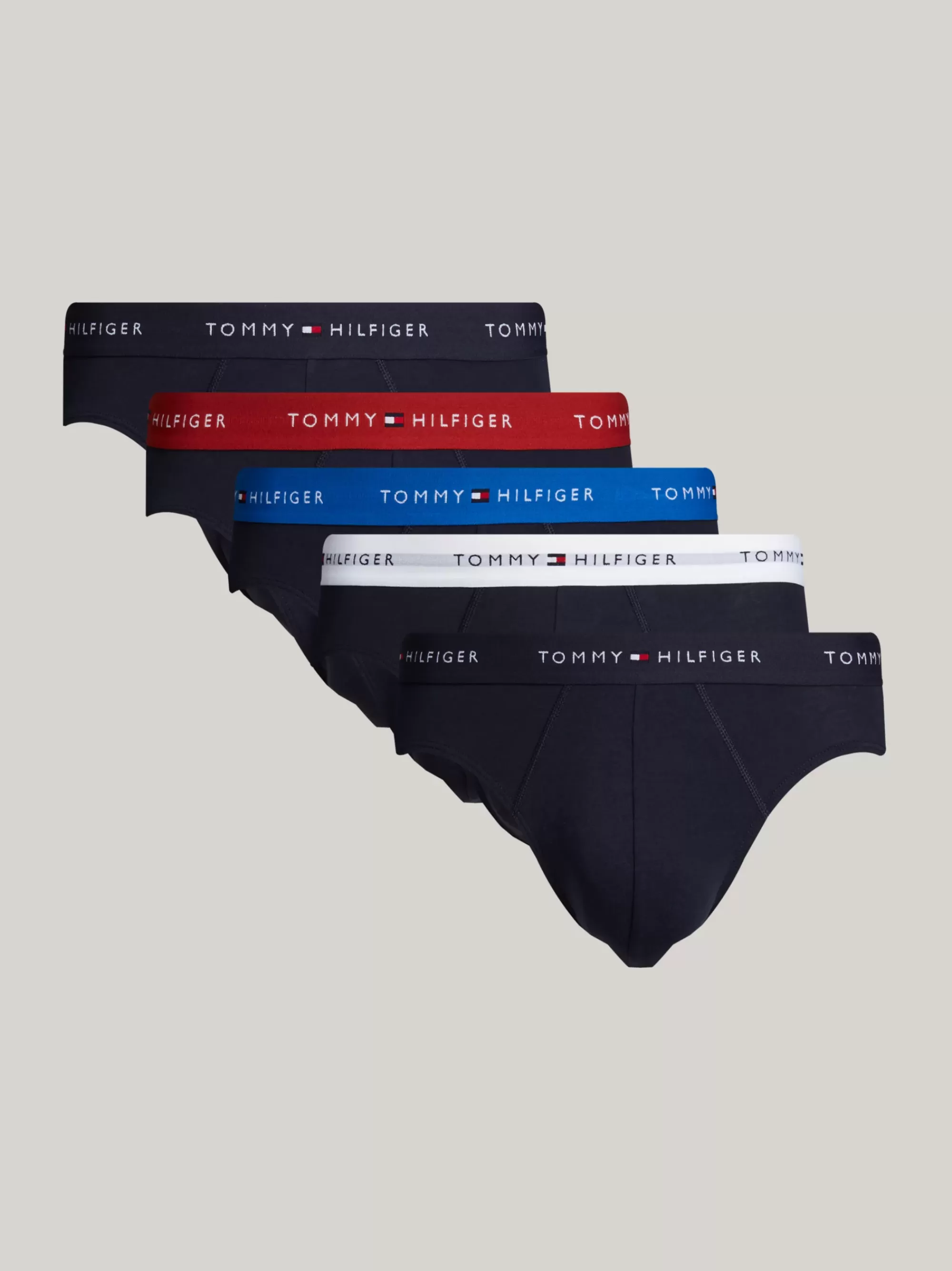 Ondergoed | Strakke Boxers*Tommy Hilfiger Set Van 5 Slips Met Repeat Logo WHITE/VIB INDIGO/DARK MAG/DES SKY