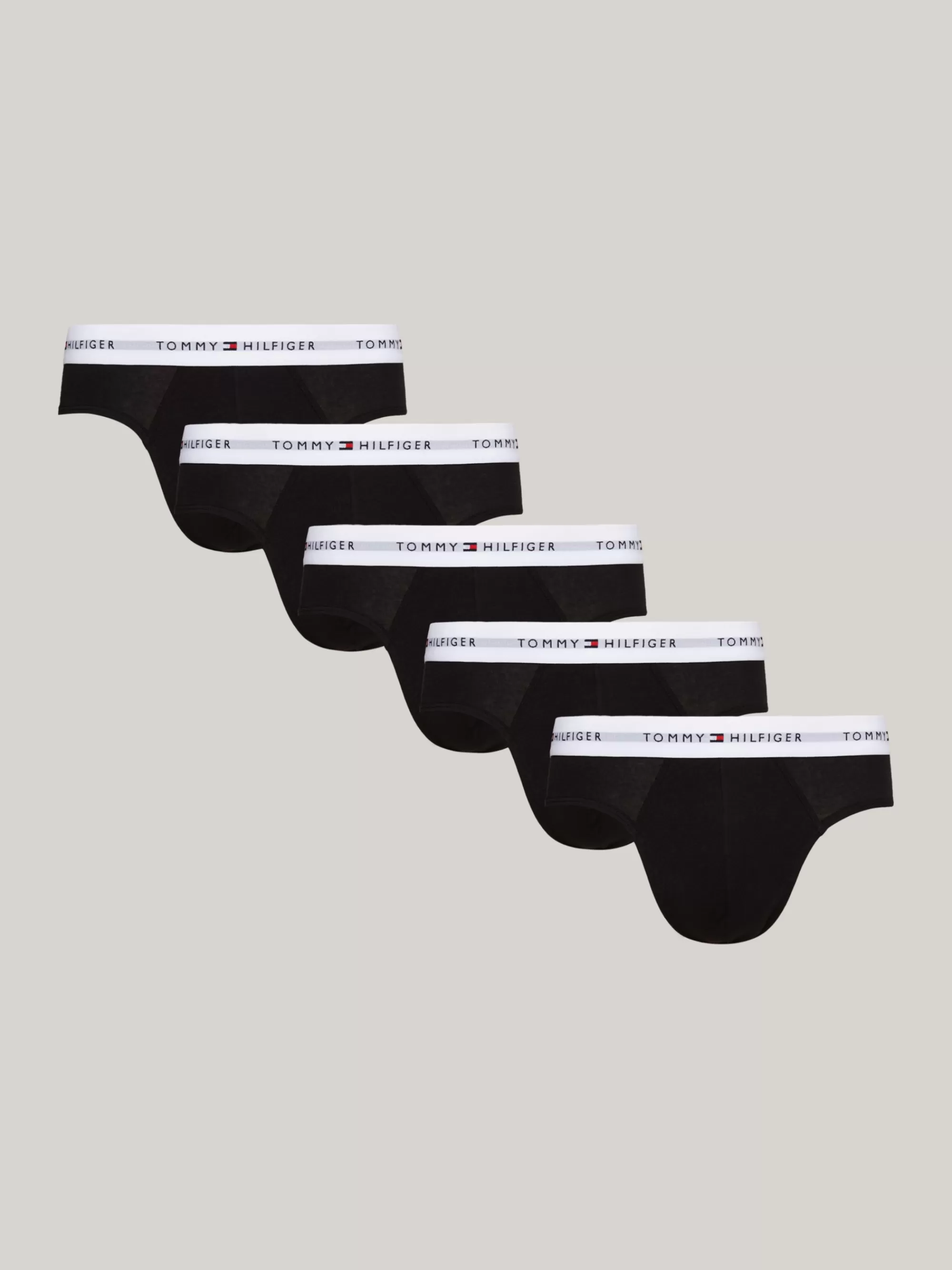 Multipacks | Strakke Boxers*Tommy Hilfiger Set Van 5 Slips Met Signature-logotailleband BLACK/BLACK/BLACK/BLACK/BLACK