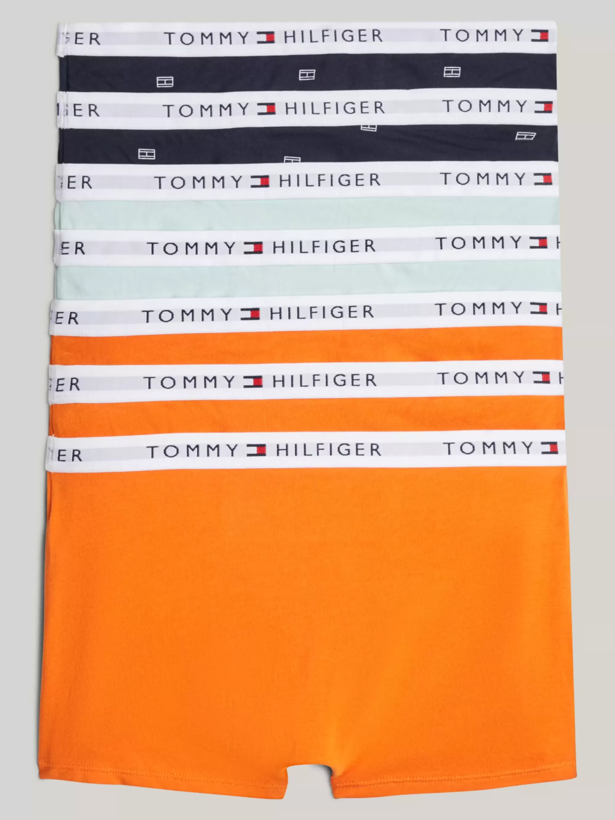 Underwear & Socks*Tommy Hilfiger Set Van 7 Signature Boxershorts Met Print DES SKY OUTLINE FLAG/MINTY/ORANGE