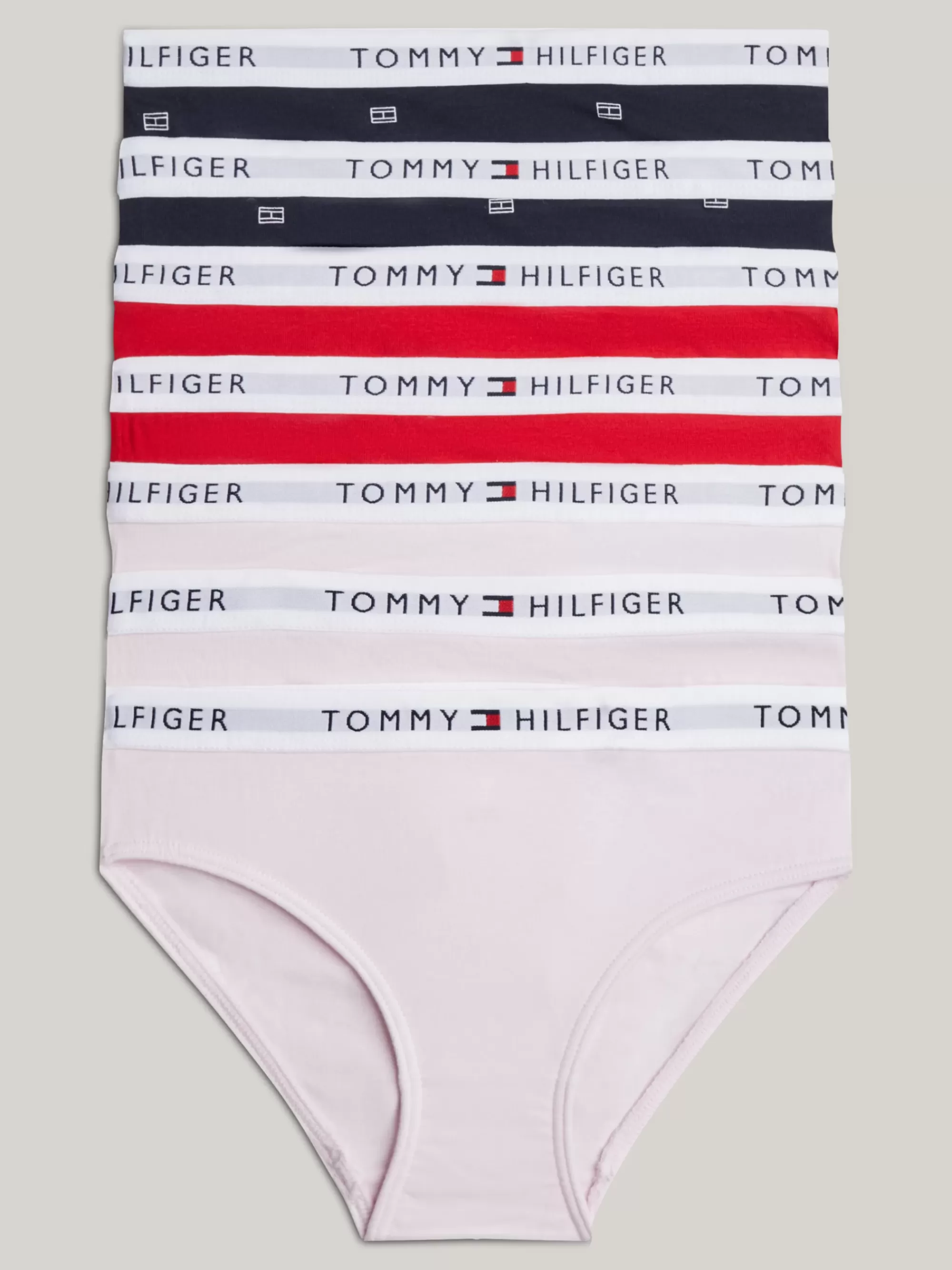 Ondergoed & Sokken*Tommy Hilfiger Set Van 7 Slips Met Signature-print En Logo DES SKY FLAG/LIGHT PINK/PRIM RED
