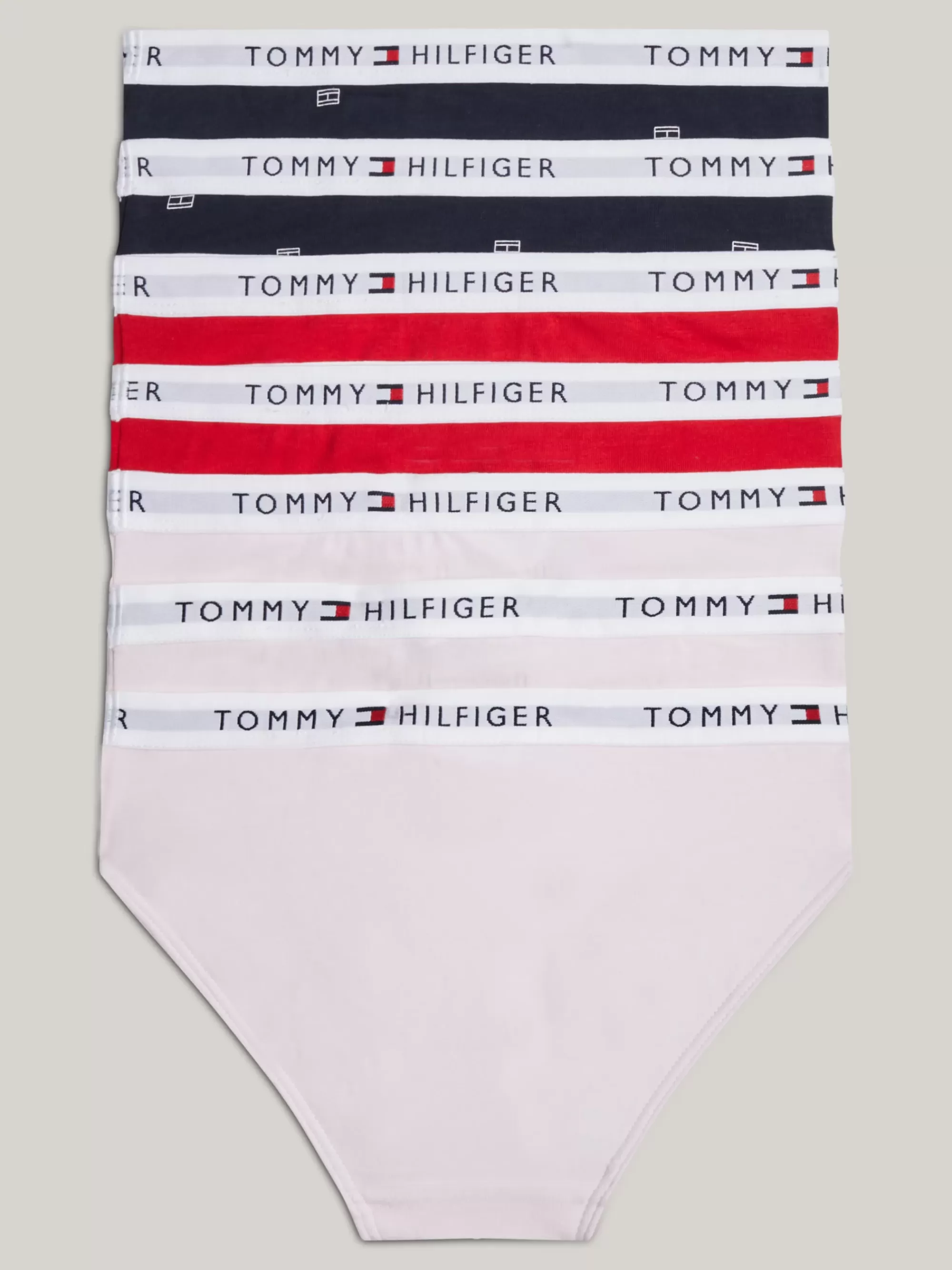 Ondergoed & Sokken*Tommy Hilfiger Set Van 7 Slips Met Signature-print En Logo DES SKY FLAG/LIGHT PINK/PRIM RED