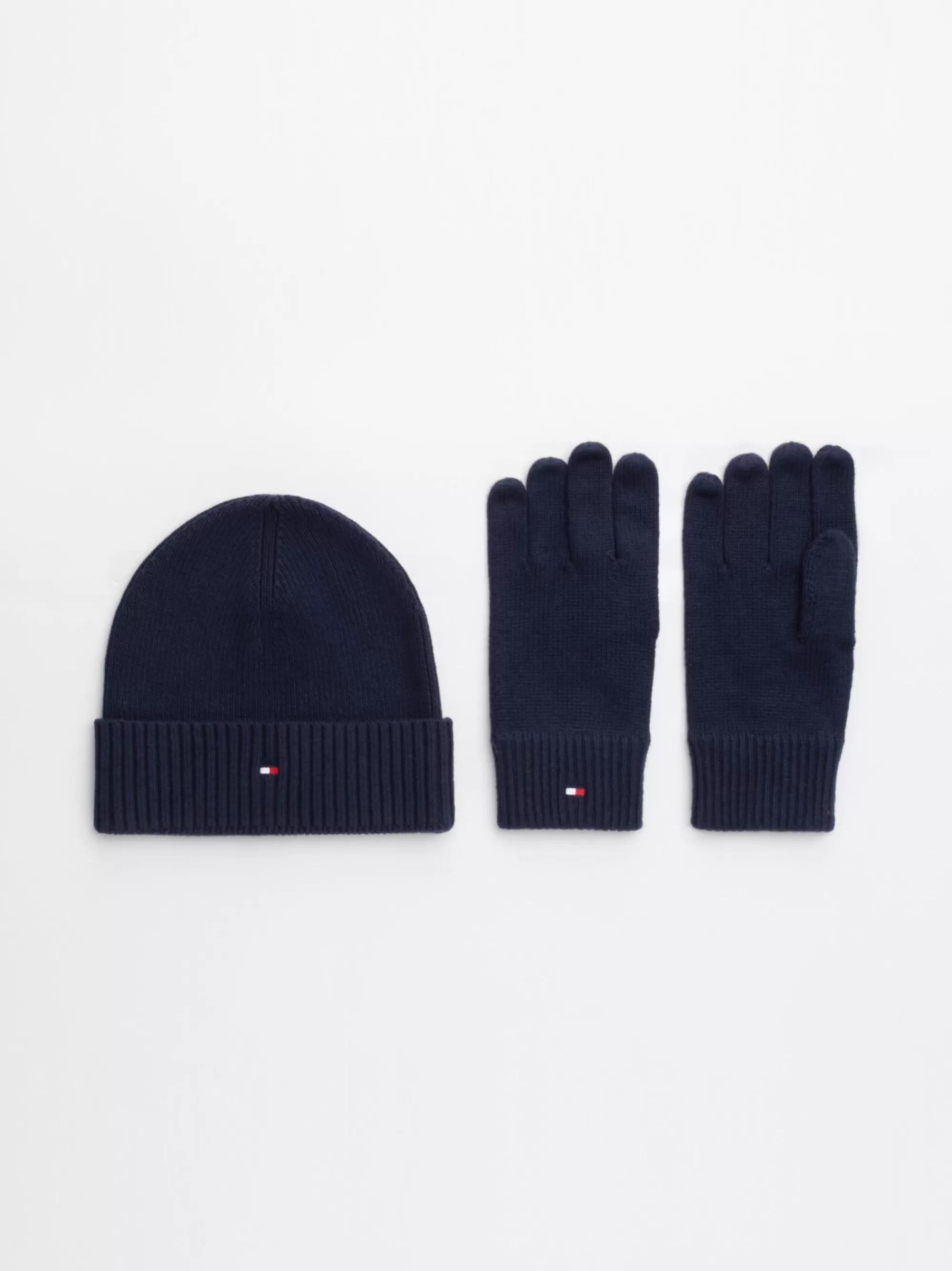 Mutsen, Handschoenen & Sjaals*Tommy Hilfiger Set Van Beanie En Handschoenen Met Kasjmier SPACE BLUE