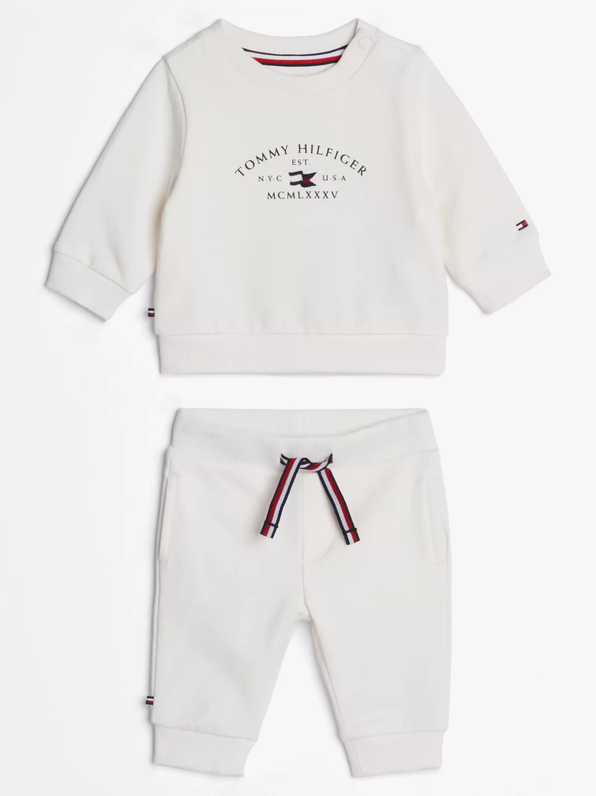 Meisjes | Jongens*Tommy Hilfiger Set Van Jogger En Sweatshirt Met Logo ANCIENT WHITE