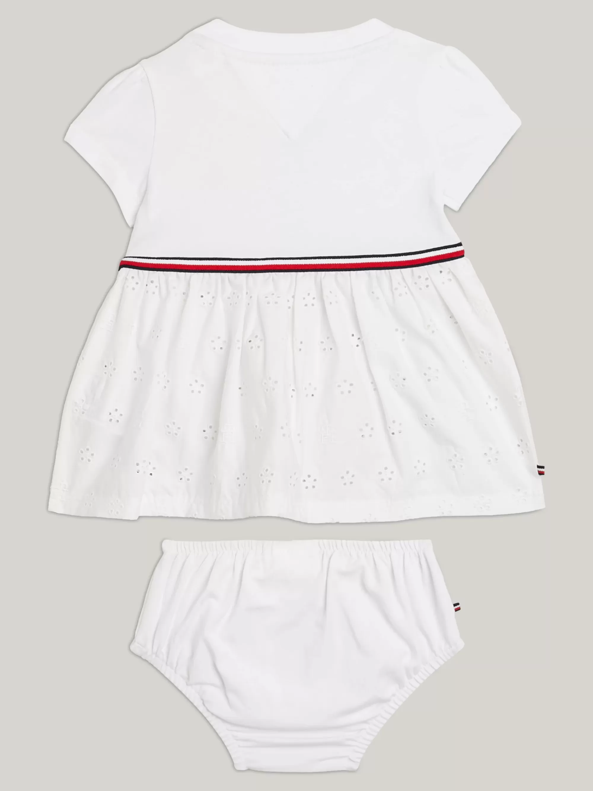 Meisjes | Jongens*Tommy Hilfiger Set Van Jurk En Broekje Met Broderie Anglaise WHITE