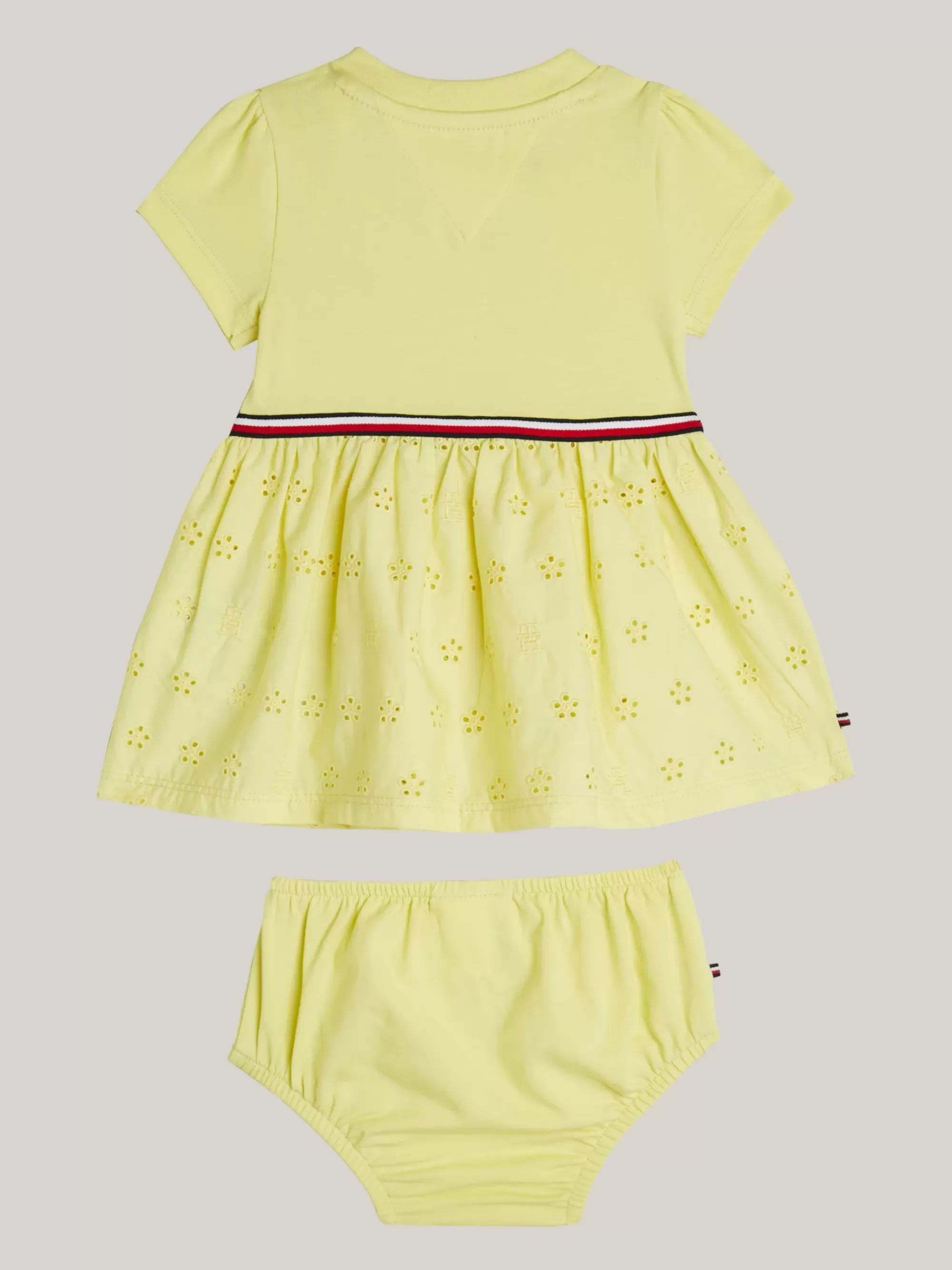 Meisjes | Jongens*Tommy Hilfiger Set Van Jurk En Broekje Met Broderie Anglaise YELLOW TULIP