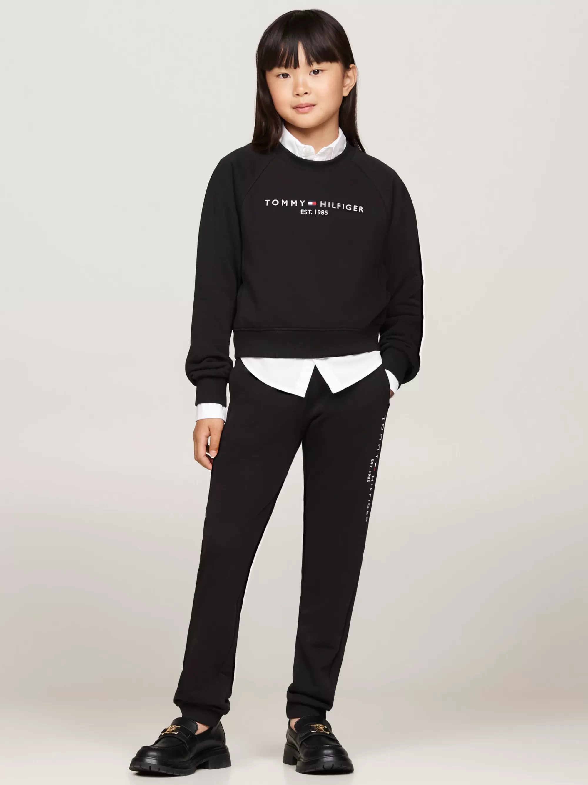 Sweatshirts & Hoodies*Tommy Hilfiger Set Van Sweatshirt En Jogger Met Logo BLACK