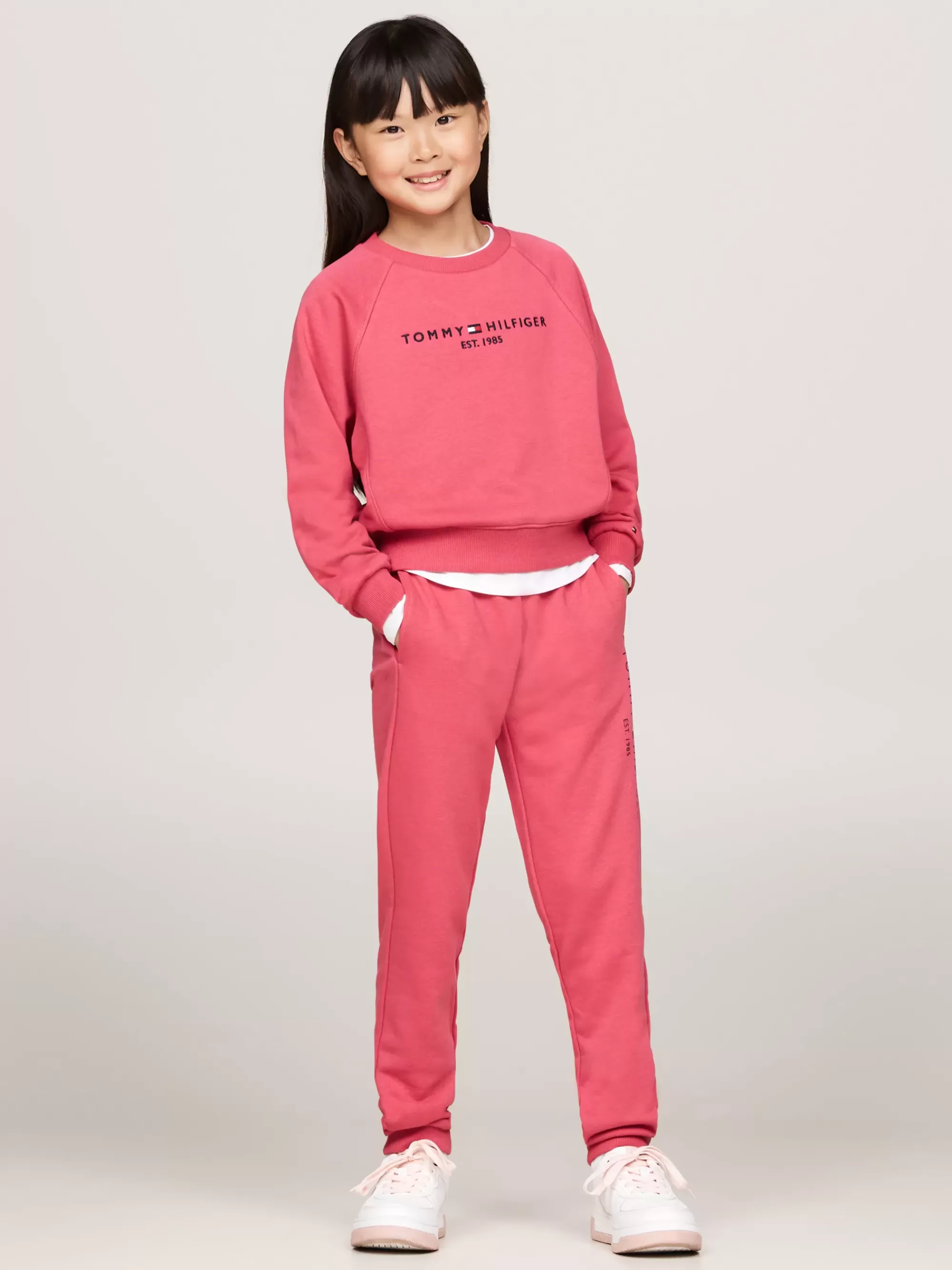 Sweatshirts & Hoodies*Tommy Hilfiger Set Van Sweatshirt En Jogger Met Logo HERITAGE PINK