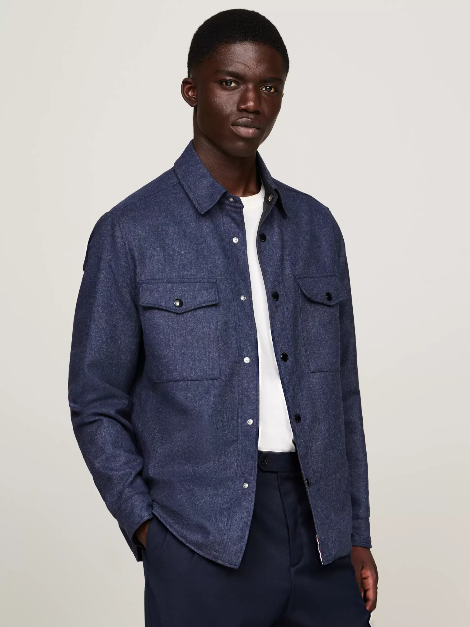 Pakken & Tailored | Jassen & Jacks*Tommy Hilfiger Shirtjack Van Gewatteerd Flanel BLUE