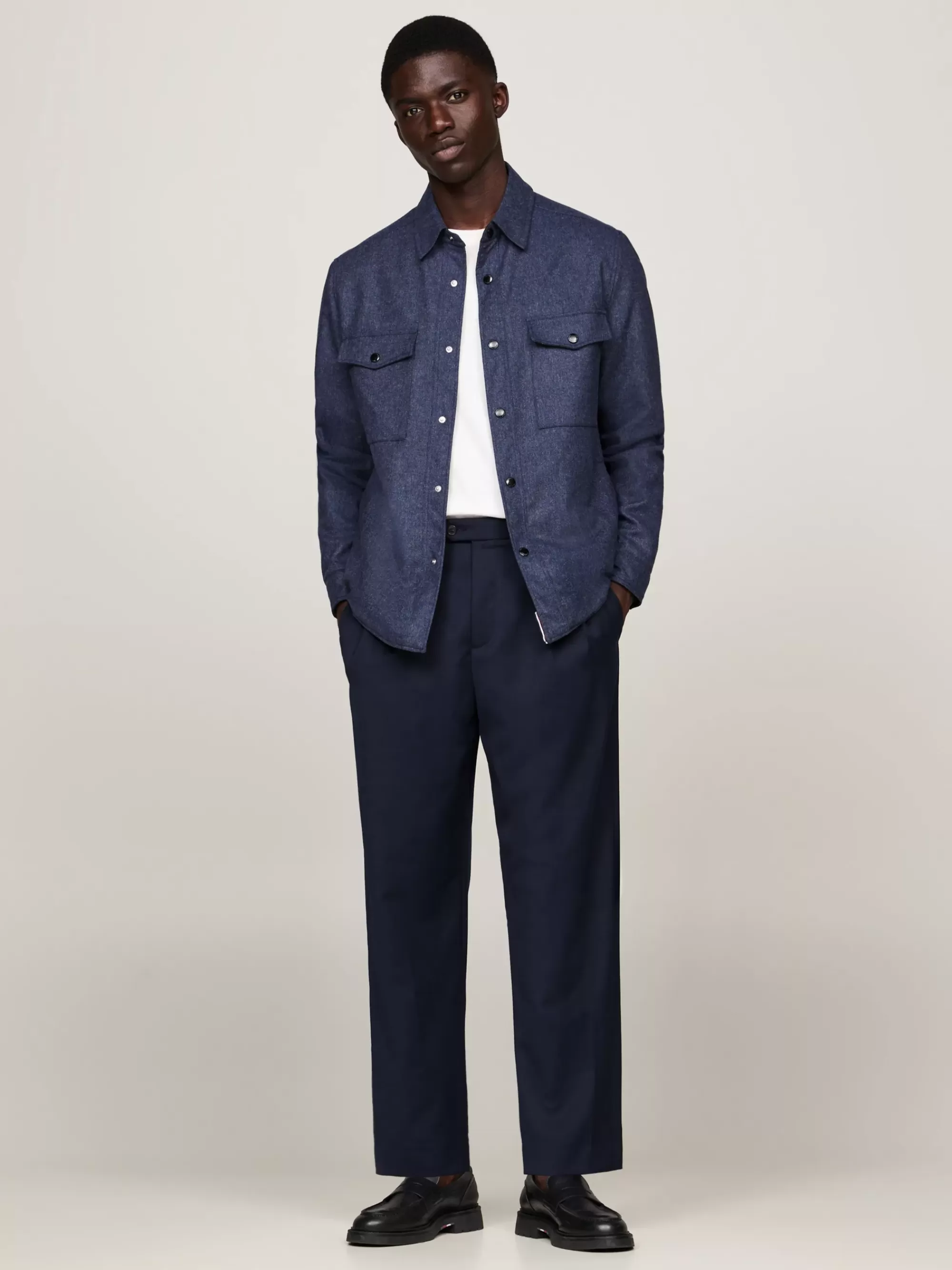 Pakken & Tailored | Jassen & Jacks*Tommy Hilfiger Shirtjack Van Gewatteerd Flanel BLUE