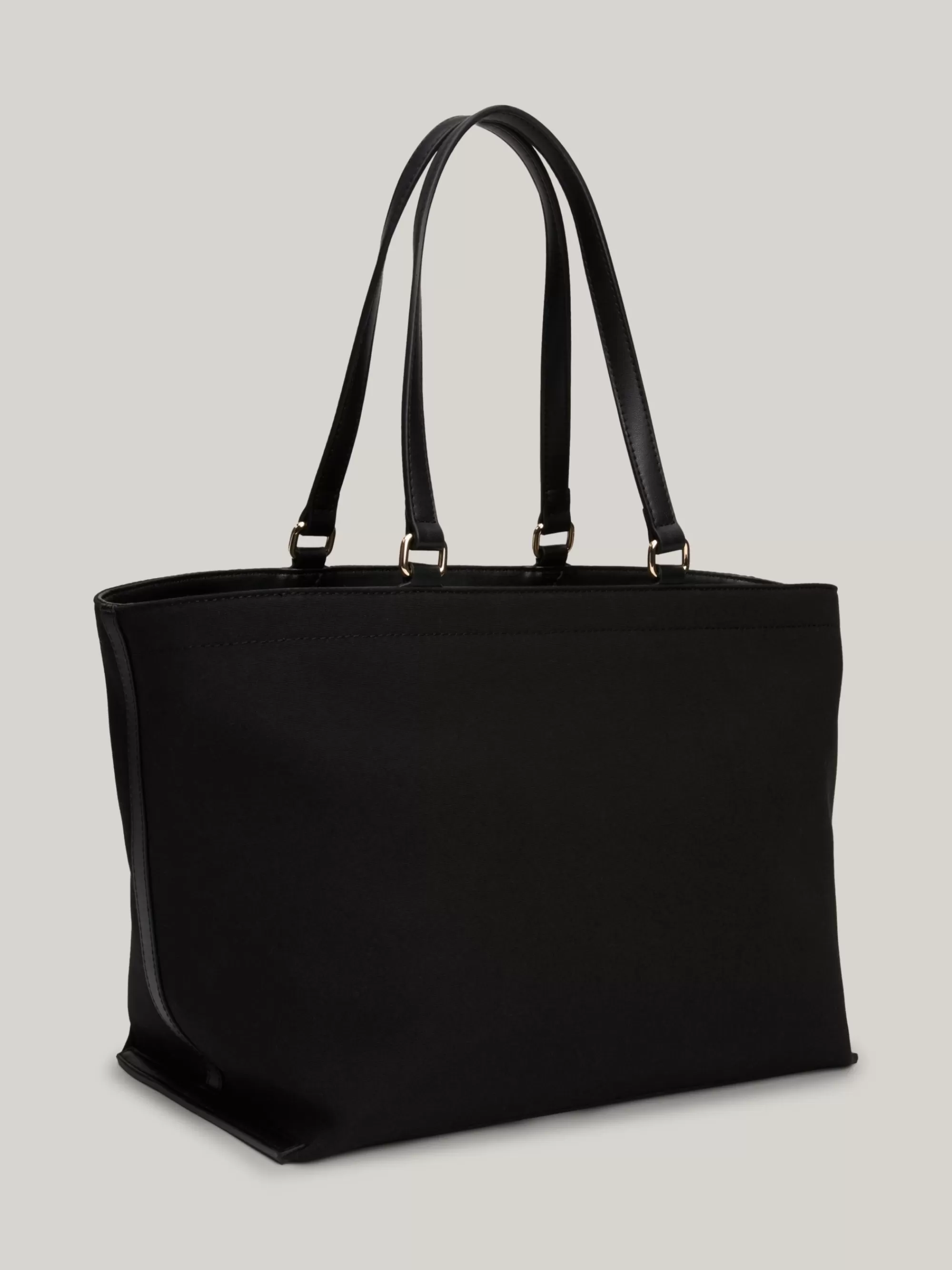 Shoppers*Tommy Hilfiger Shopper Met Crossbodyband En Gemengde Textuur BLACK