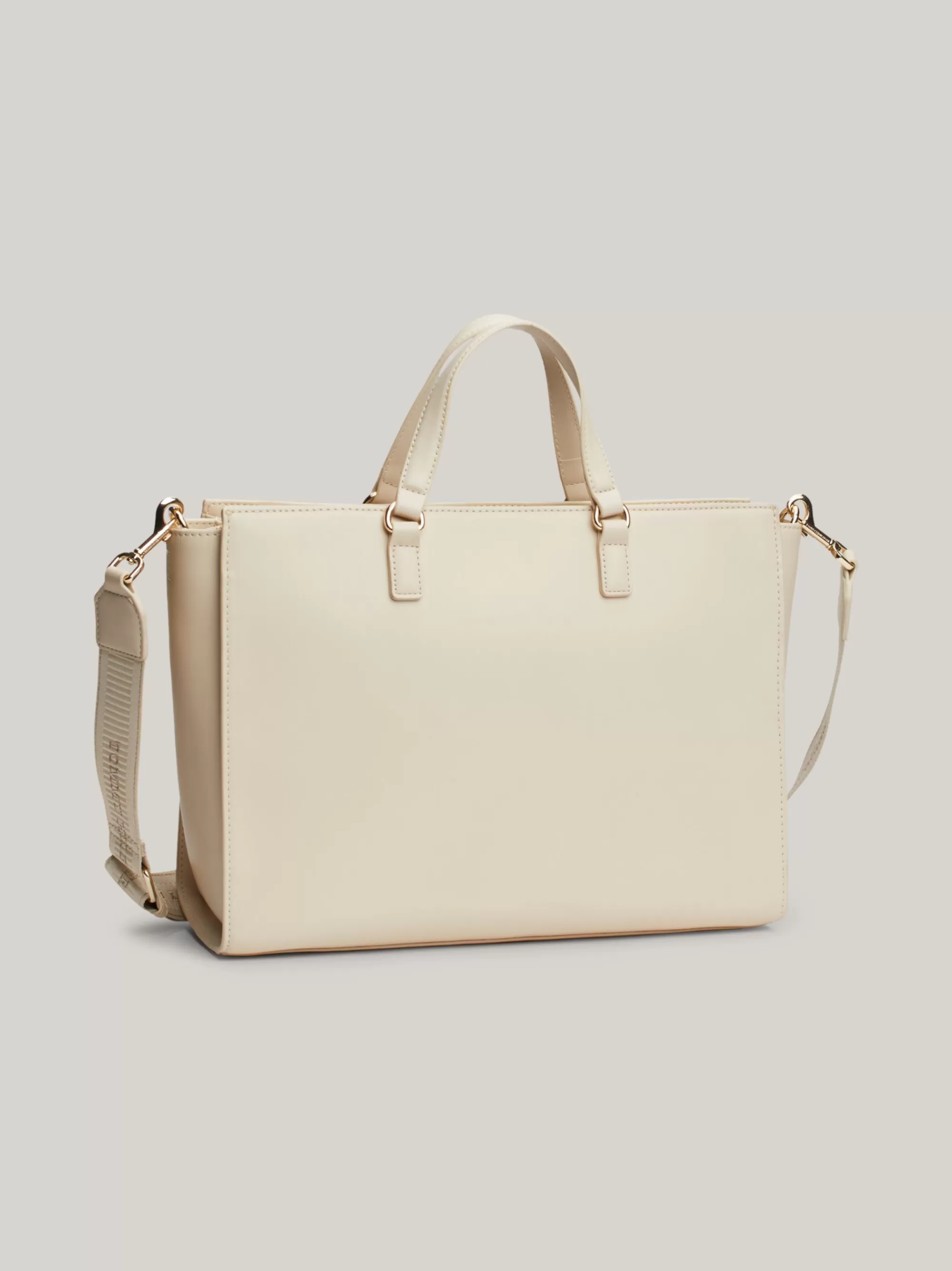 Shoppers*Tommy Hilfiger Shopper Met TH-monogram En Repeat-logo CLASSIC BEIGE