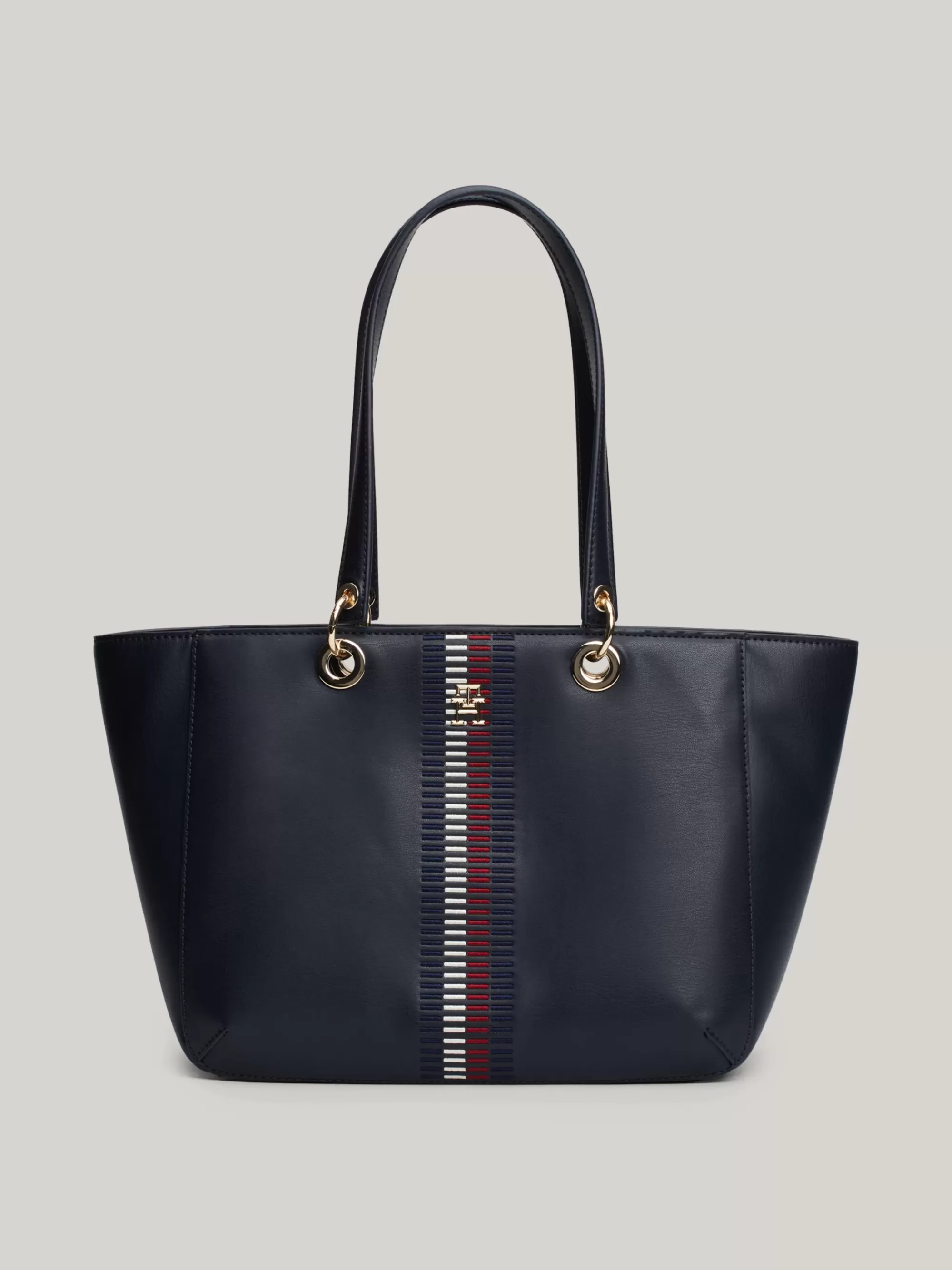 Shoppers*Tommy Hilfiger Shopper Met TH-monogram En Signature-streep SPACE BLUE