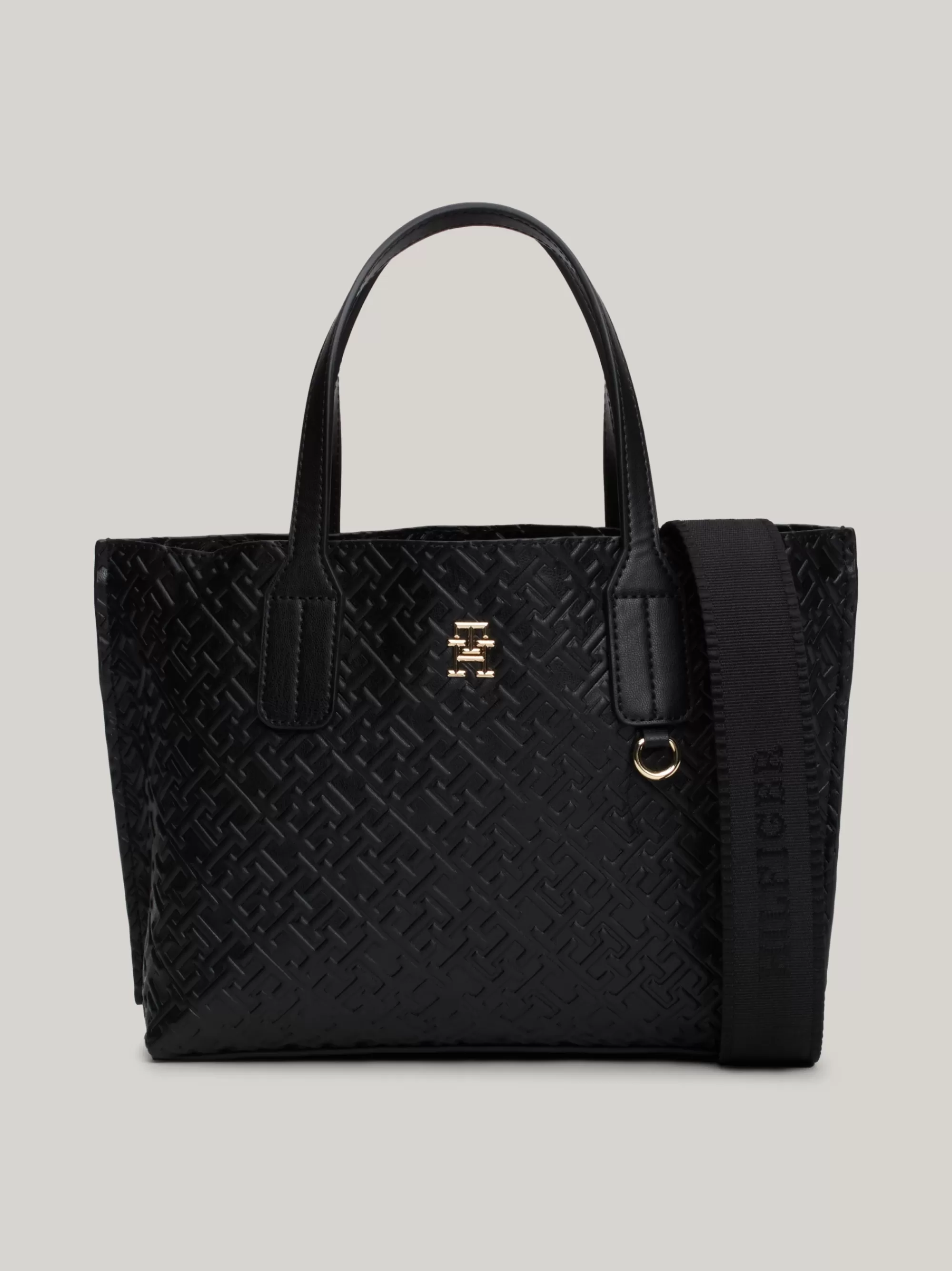 Shoppers*Tommy Hilfiger Shopper Met TH-monogram In Reliëf BLACK