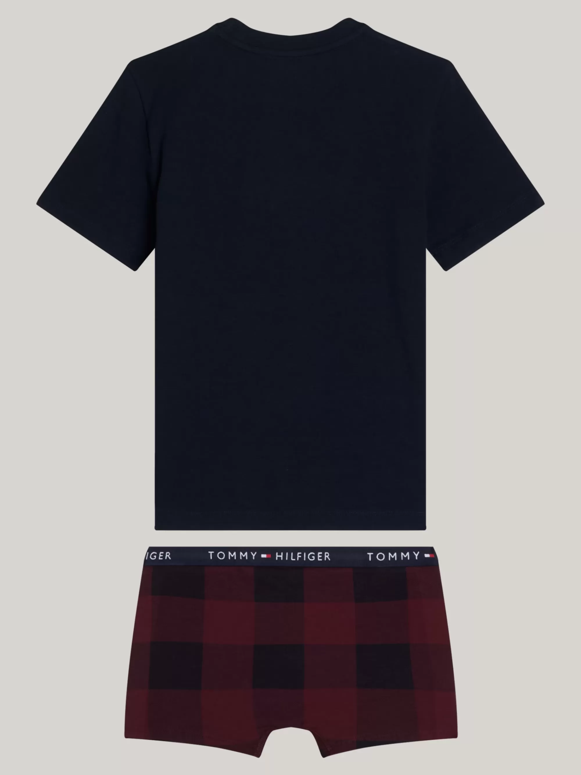 Underwear & Socks*Tommy Hilfiger Signature Cadeauset Met T-shirt En Boxershort DESERT SKY/ROUGE BUFFALO CHECK