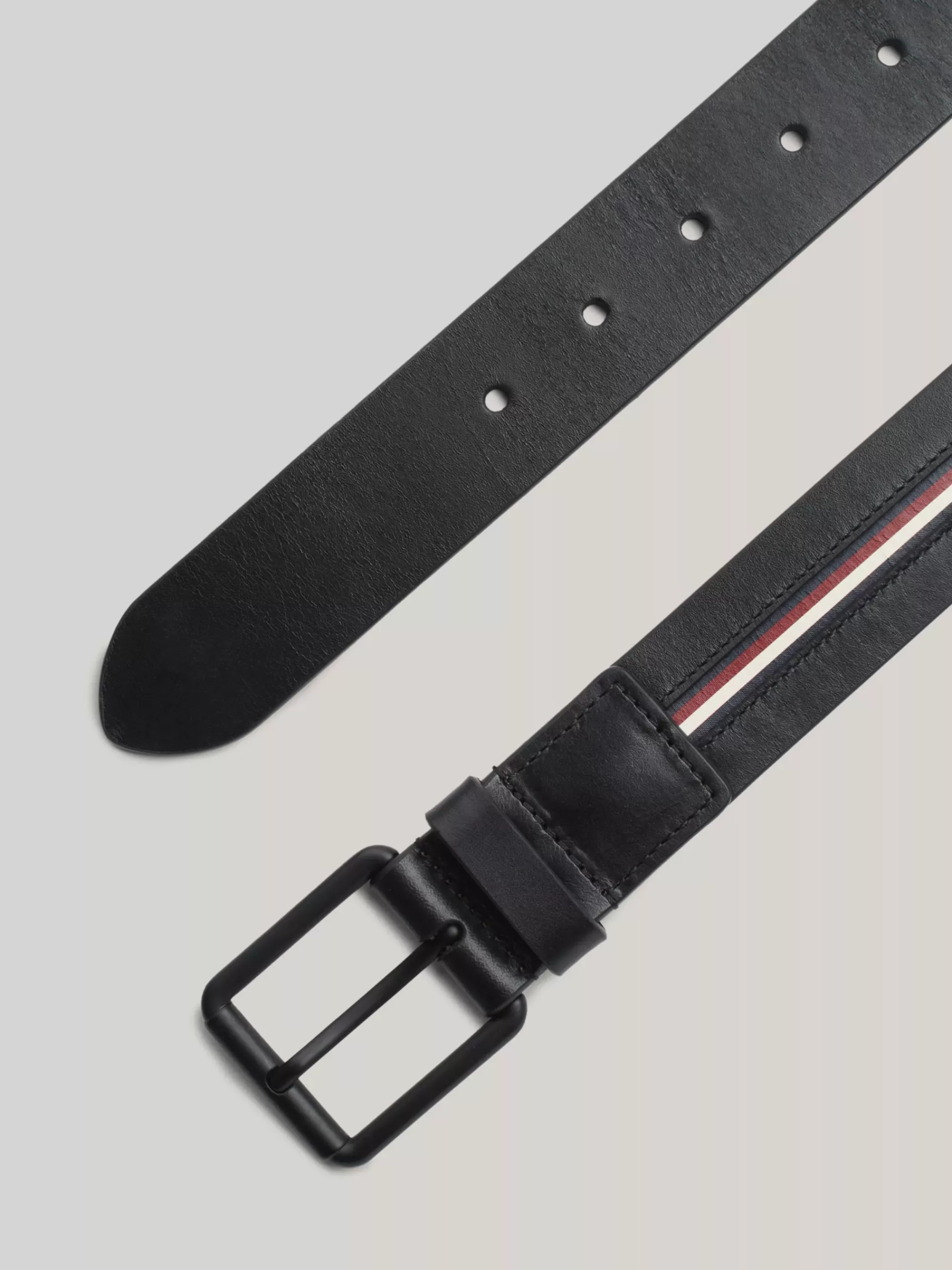 Riemen*Tommy Hilfiger Signature Casual Leren Riem BLACK